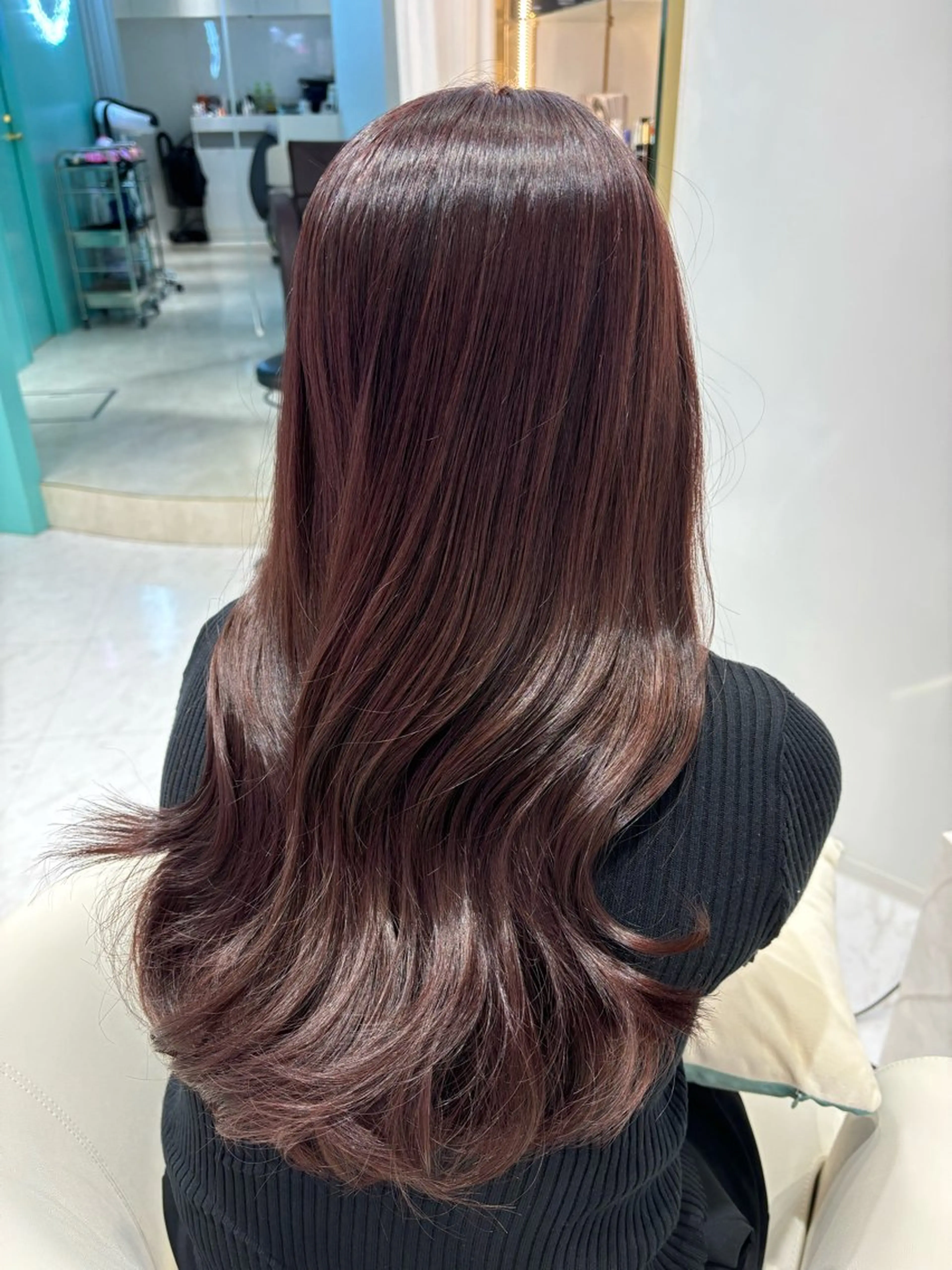 ロング カラー ピンクカラー 韓国風ヘア eclala所属・後藤 瑠菜のヘアスタイル