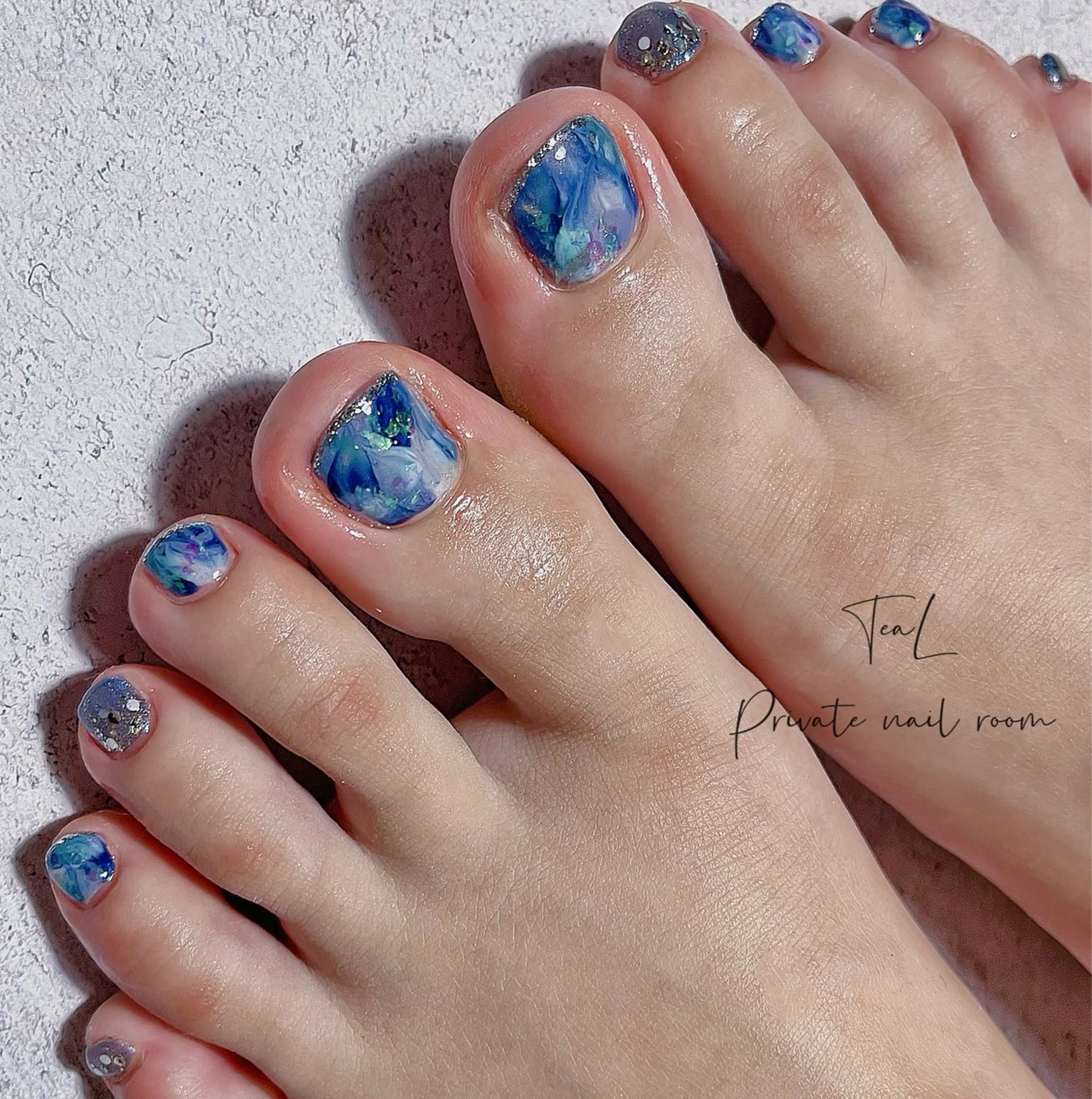 ネイル フットネイル 夏ネイル TeaL nailのネイルデザイン