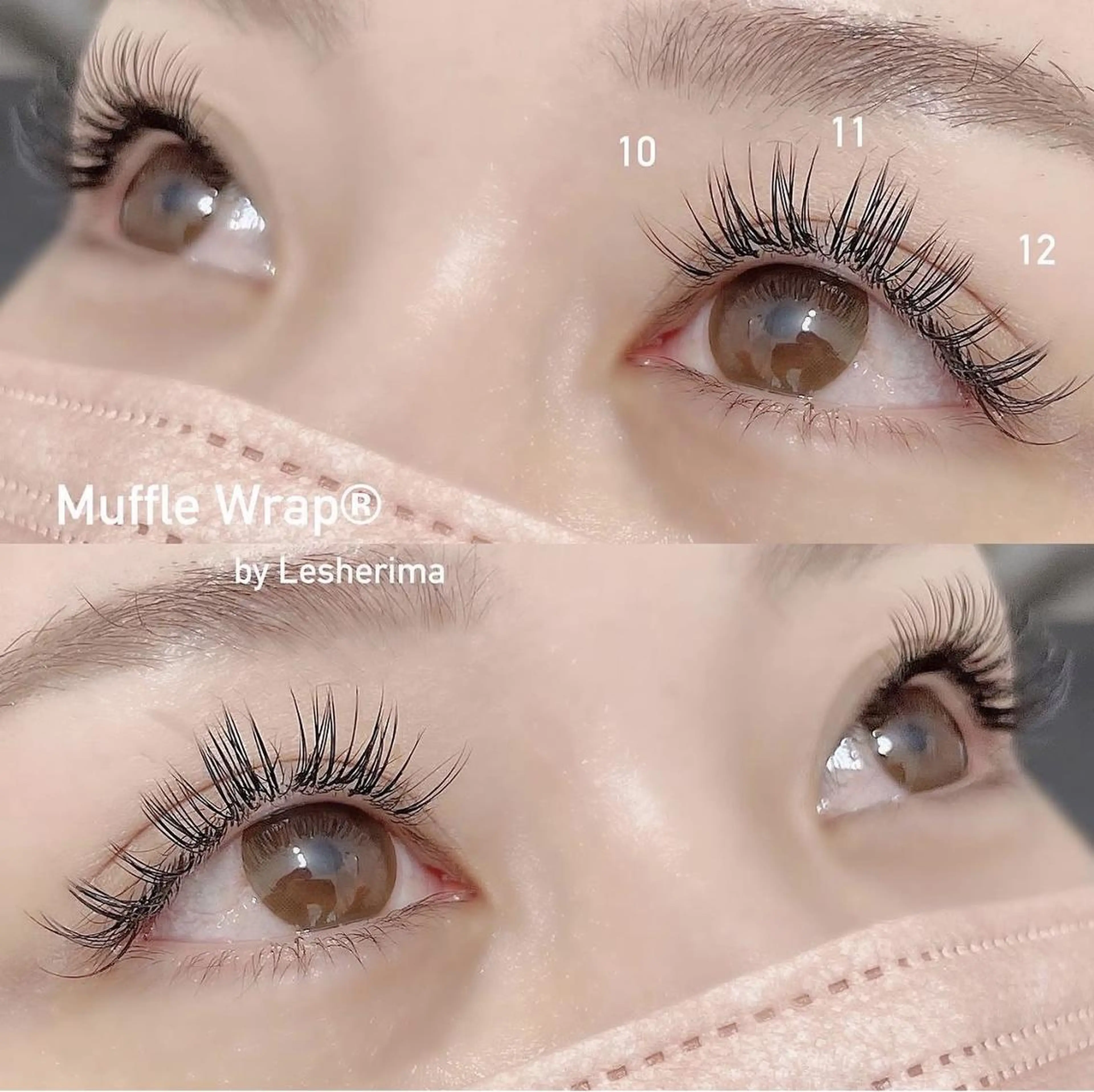 マツエク・マツパ フラットラッシュ Lesherima 【mina】のマツエク・マツパデザイン