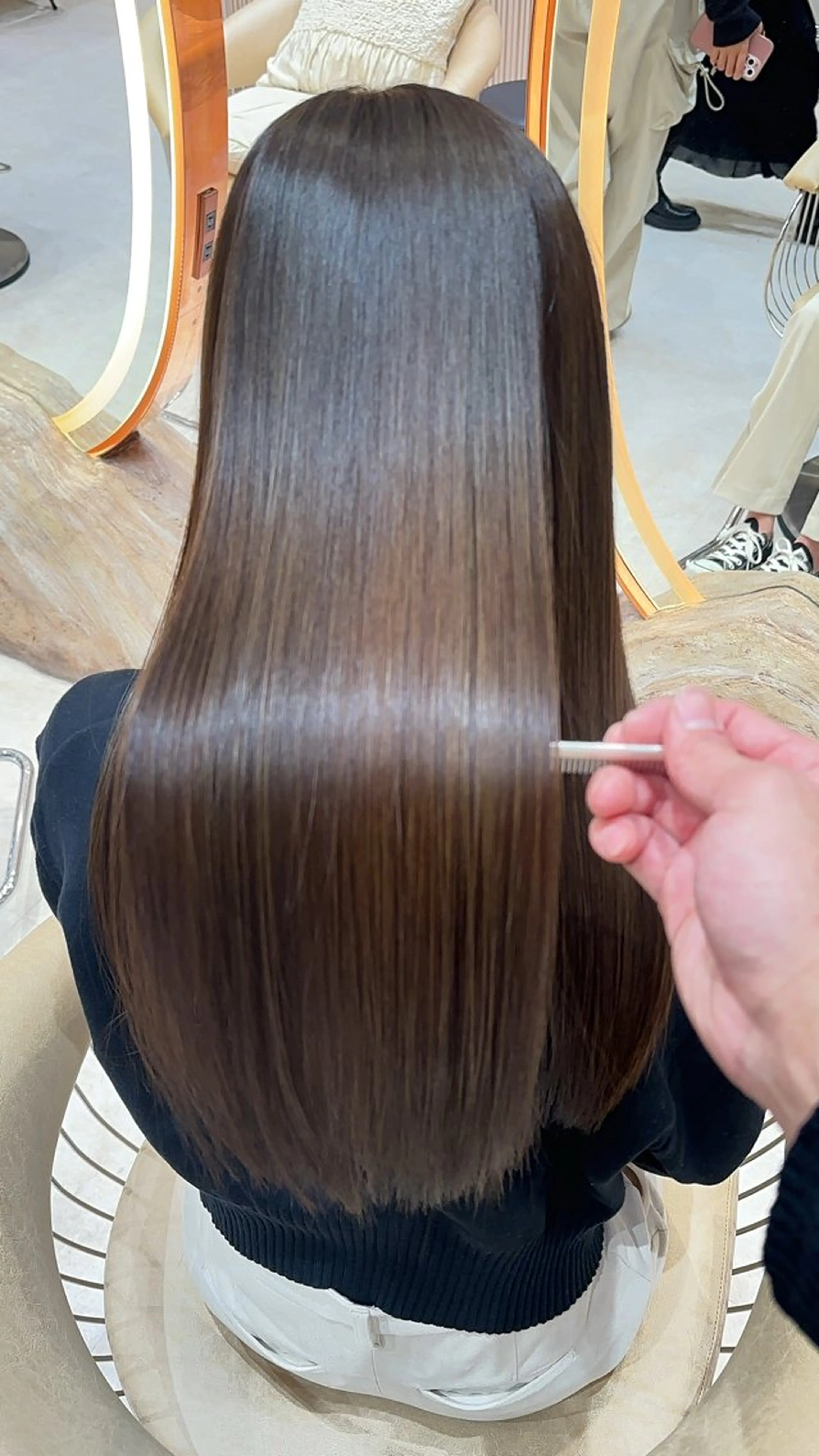 ロング カラー カット ヘアカラー 縮毛矯正 レイヤー❣️縮毛矯 川村利幸のヘアスタイル