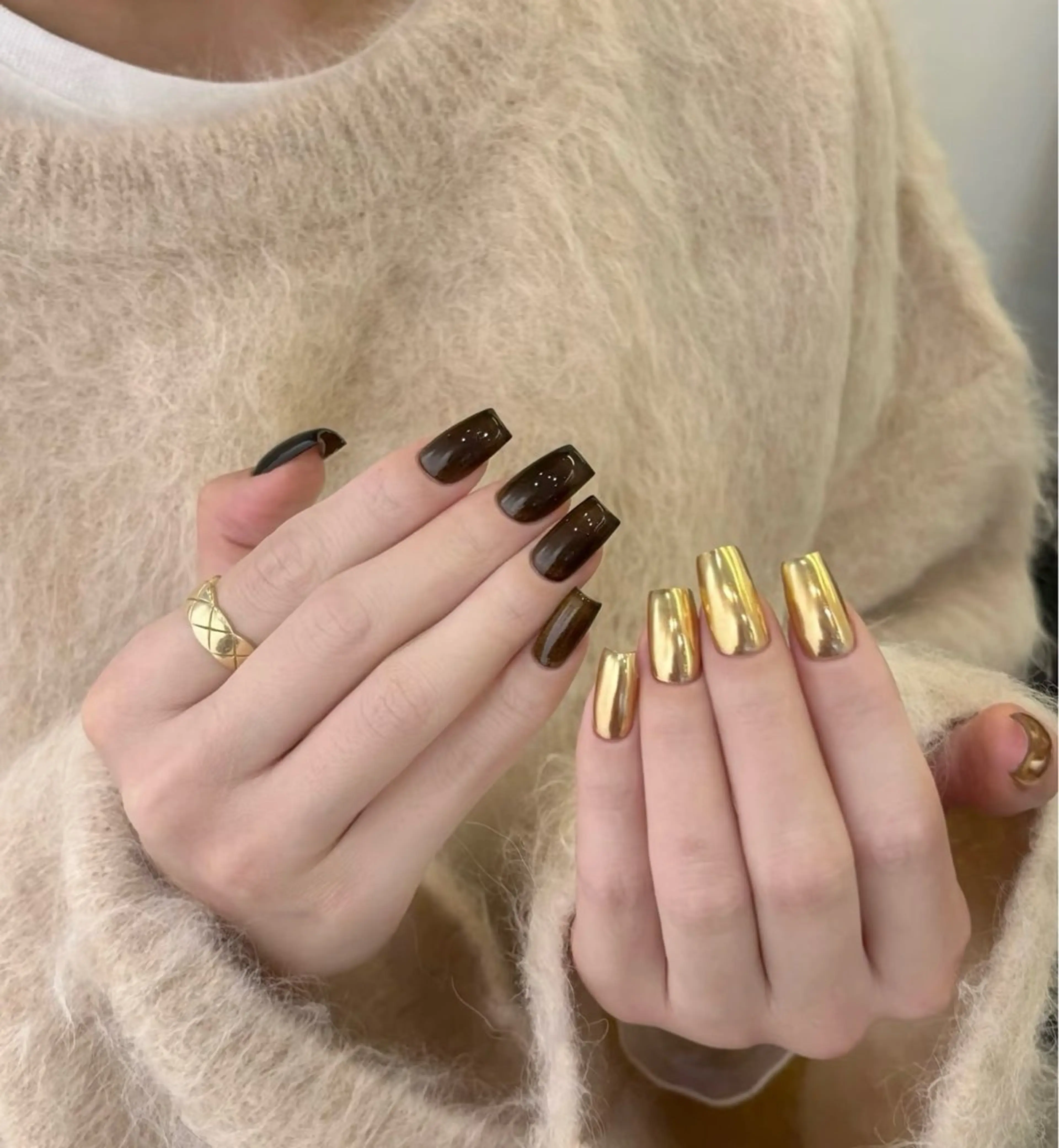 ネイル フラワーネイル フレンチネイル ジェルネイル ガラスフレンチ ハート ハンドネイル BabyYouMi nailのネイルデザイン