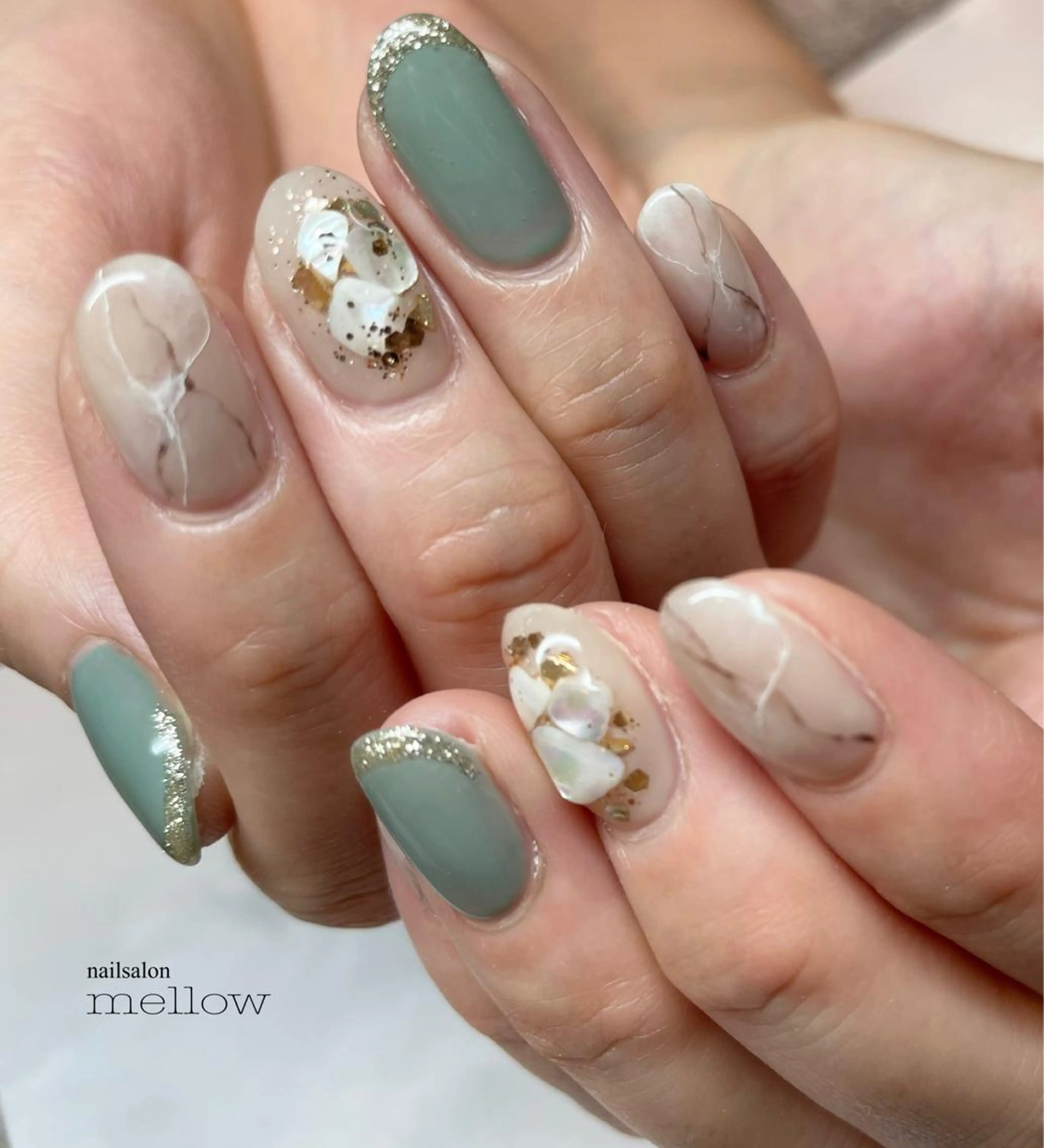 ネイル 大理石ネイル(マーブル) 大山 浩美のネイルデザイン