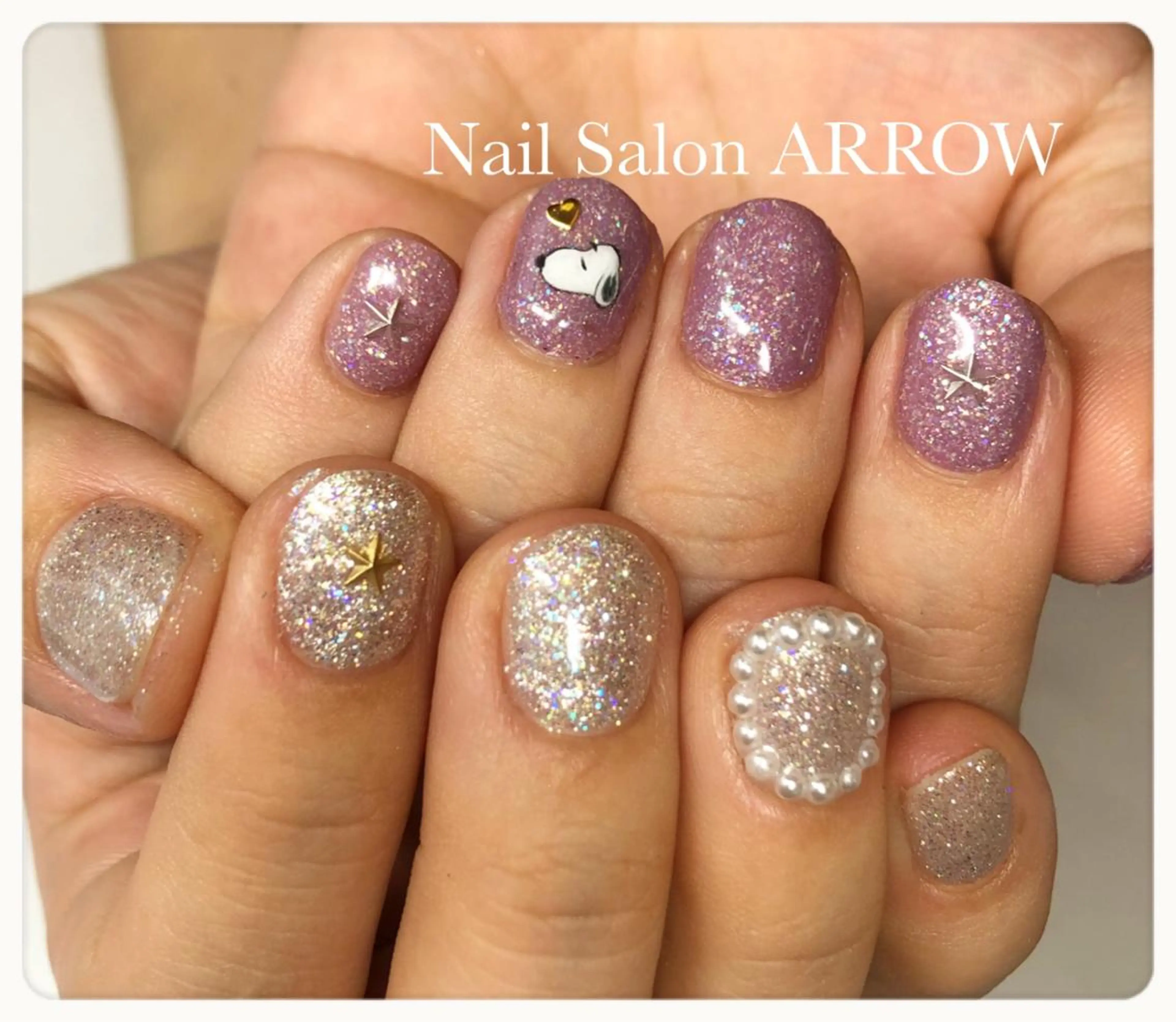 ネイル アートネイル ラメ(グリッター) NailSalon ARROWのネイルデザイン