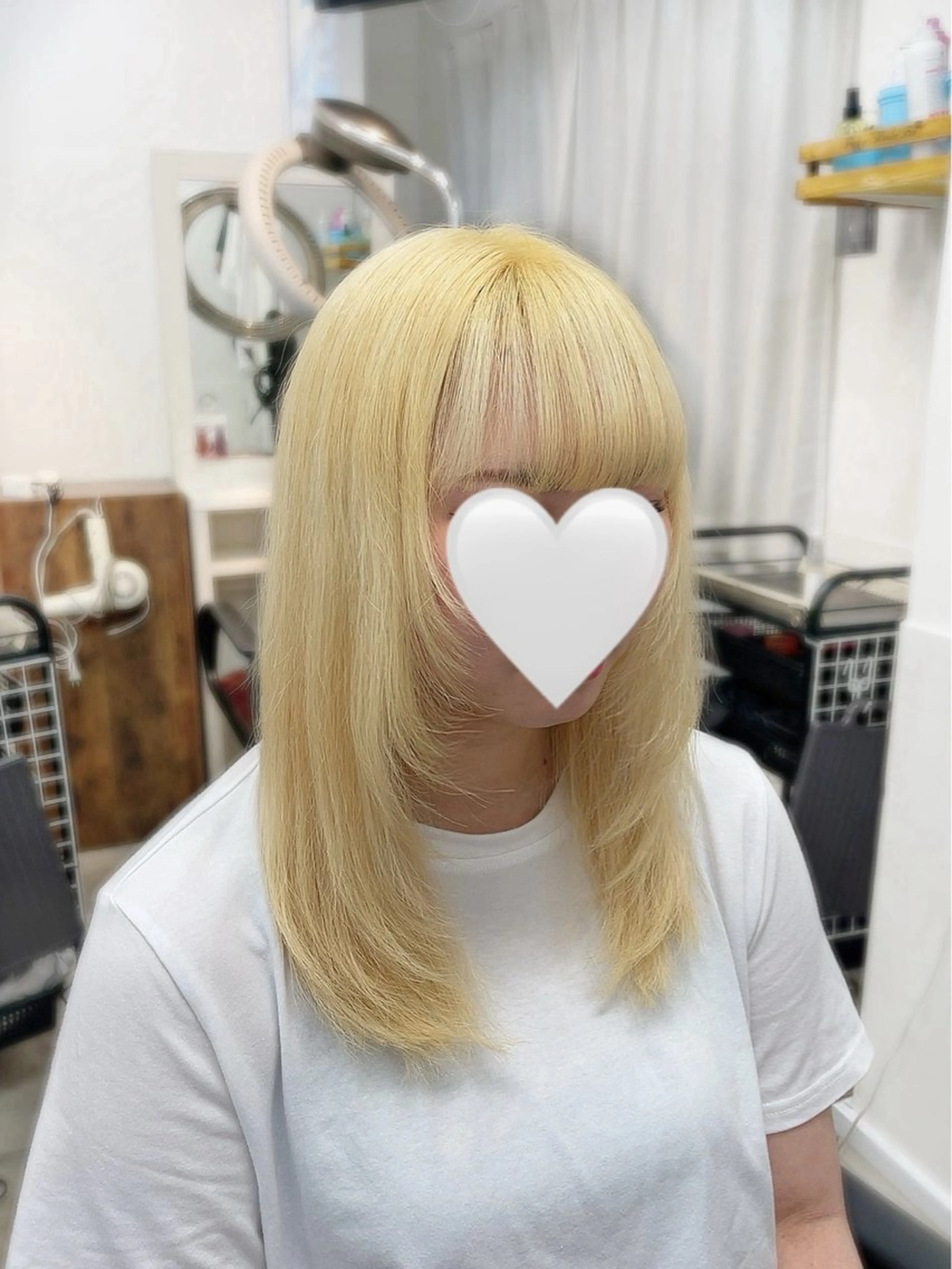 セミロング ハイレイヤー レイヤーカット ヘアカラー ヘアセット 韓国ヘア🤍髪質改善 🇰🇷AKANEのヘアスタイル
