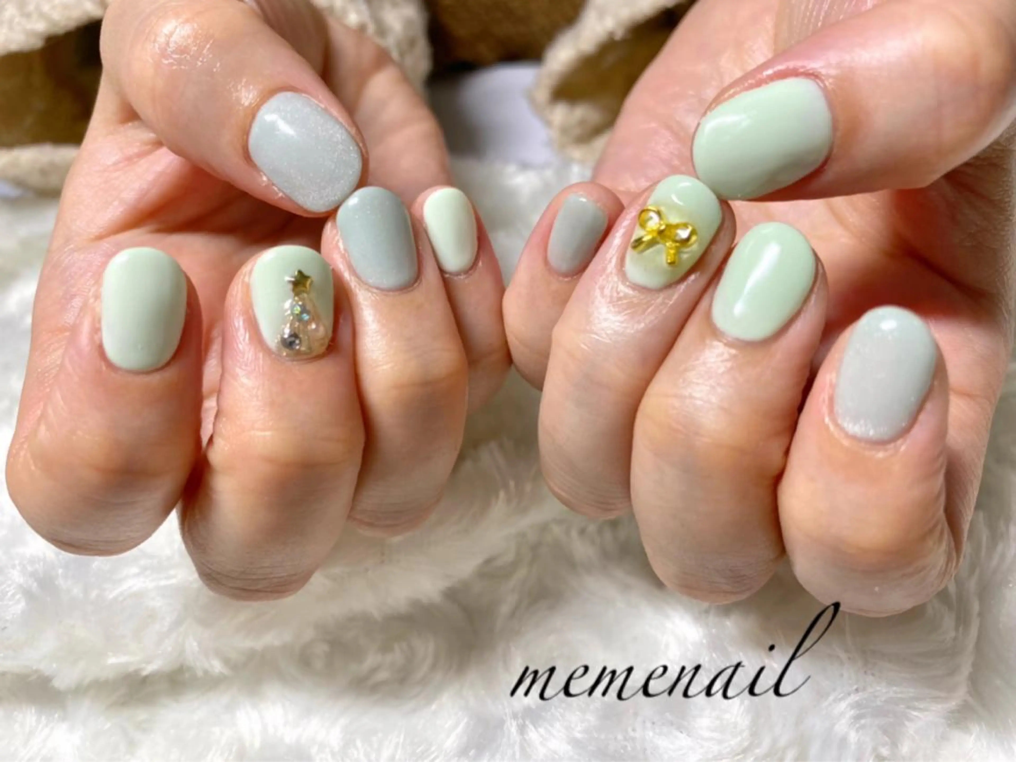 ネイル キラキラネイル マグネットネイル リボン 冬ネイル クリスマス Noguchi Megumiのその他イメージ