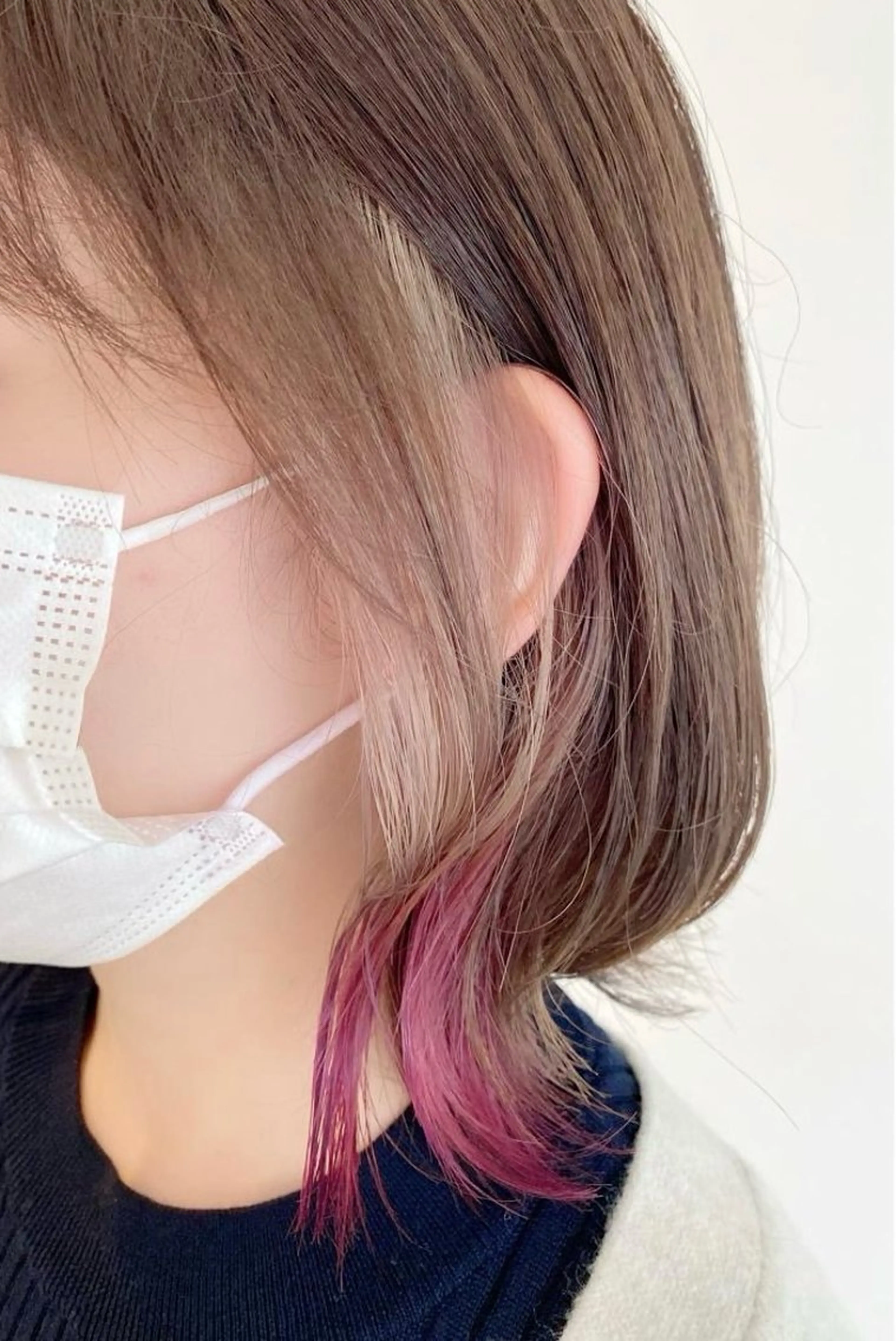 ミディアム カラー ベージュカラー インナーカラー ピンクカラー カット ヘアカラー トリートメント 🫧高鹿汰一髪質改善 /白髪ぼかし🫧のヘアスタイル