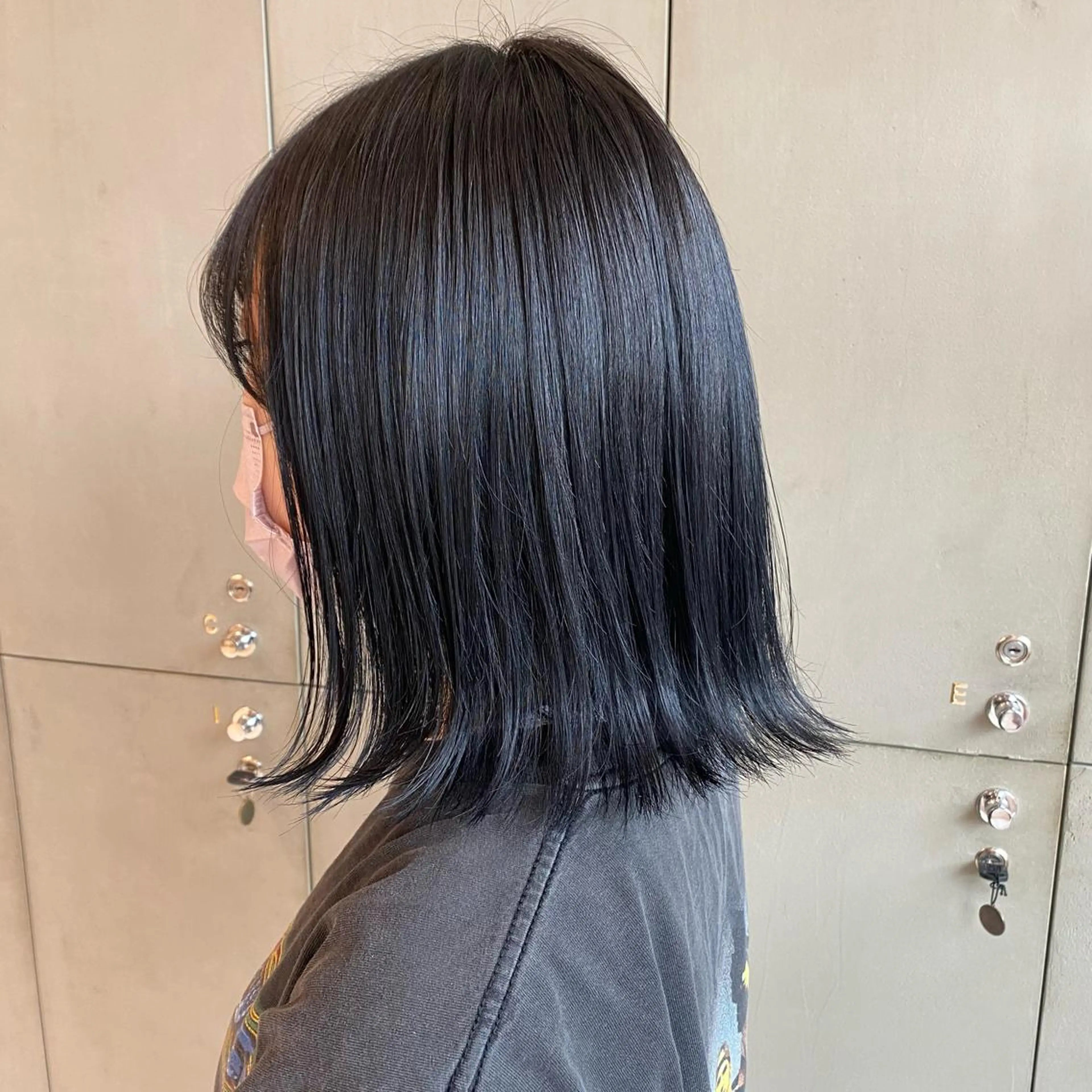 ミディアム ヘアカラー ｱｵﾇﾏﾐﾕ☁️ /ボブ/ハイトーン/のヘアスタイル