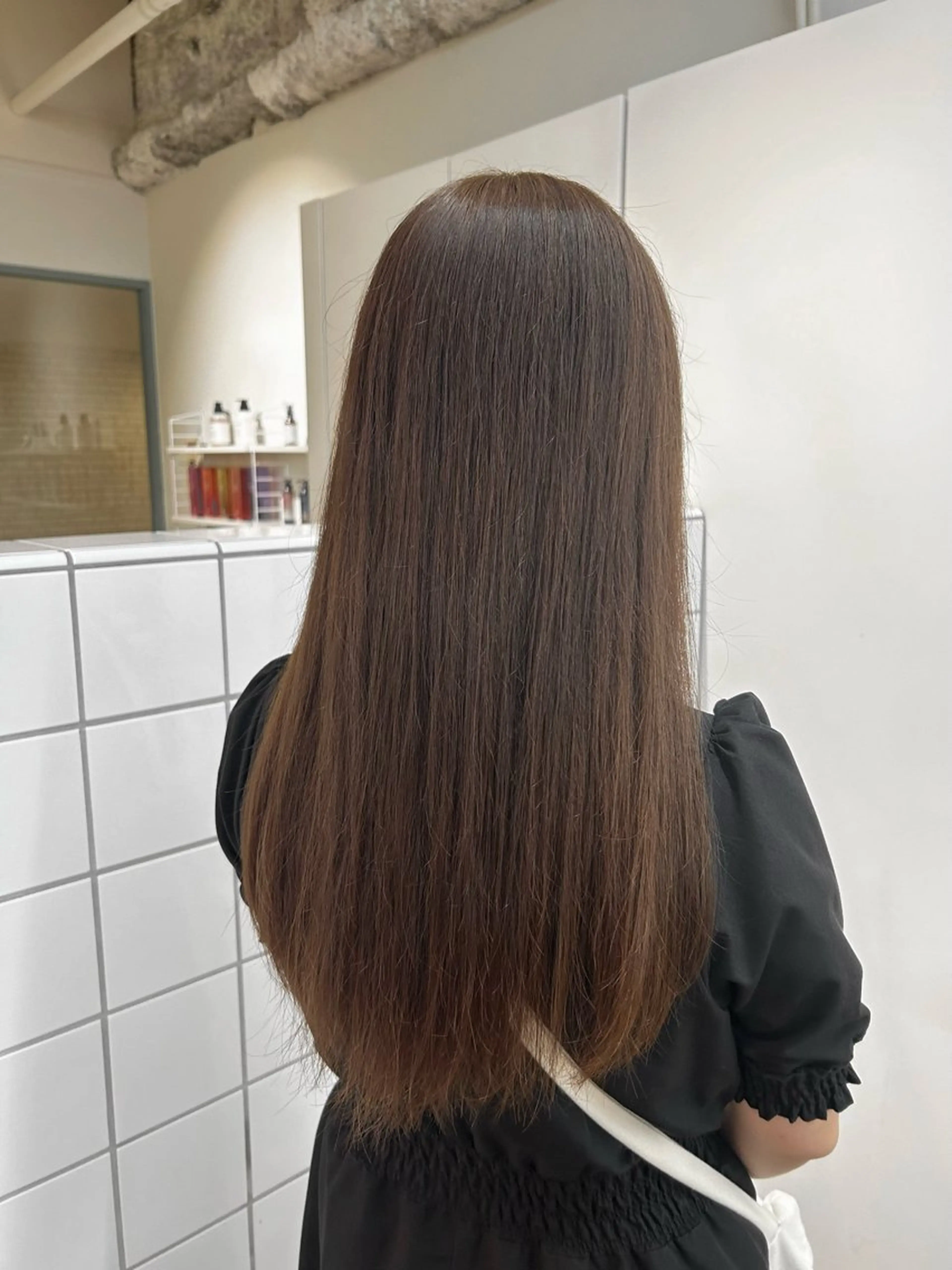 カラー ブリーチ ブリーチなしカラー ヘアカラー ベージュ/ダブルカラ ー/新潟駅/青柳萌果のヘアスタイル