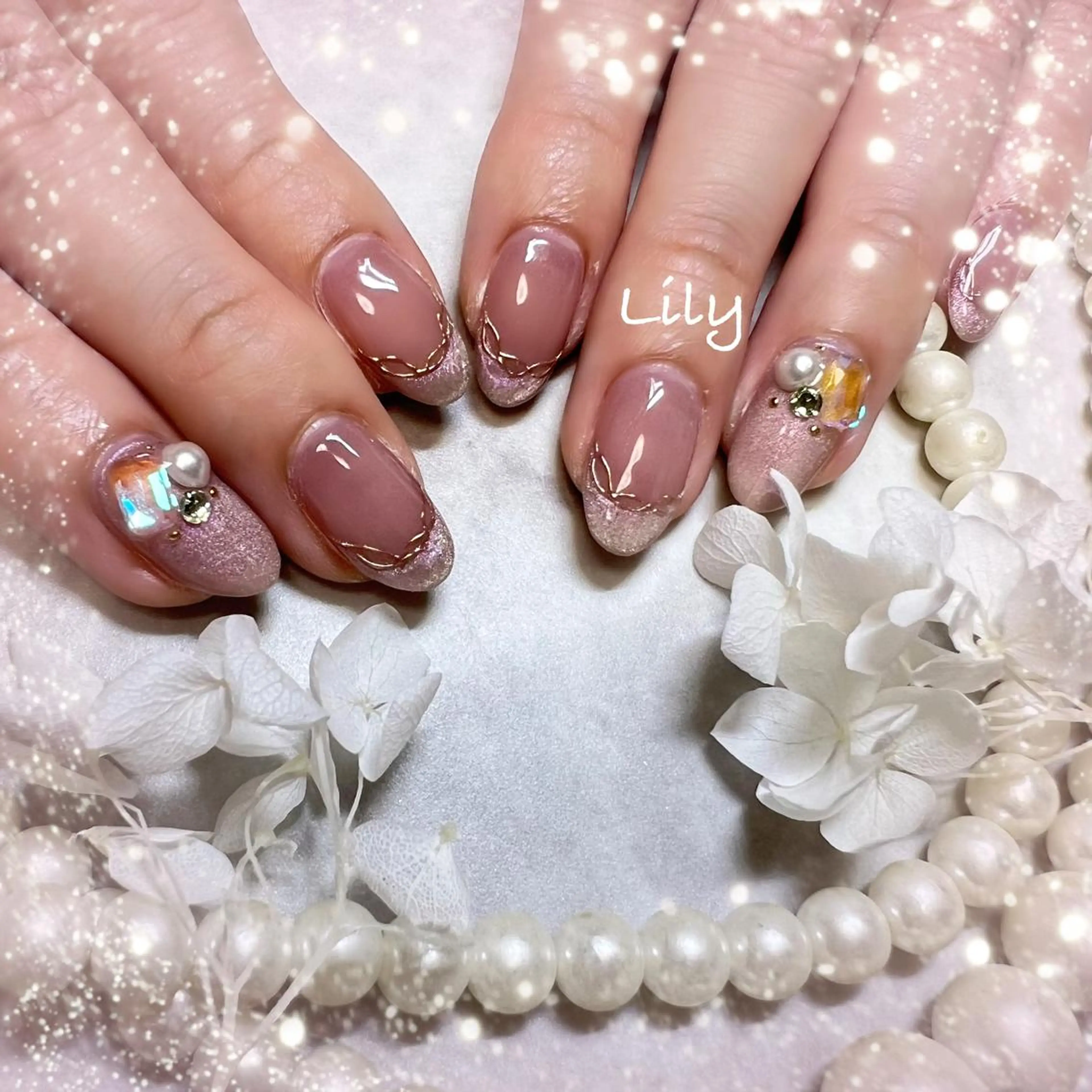 ネイル ハンドネイル Lily*nail 🌻Mii🌻のネイルデザイン