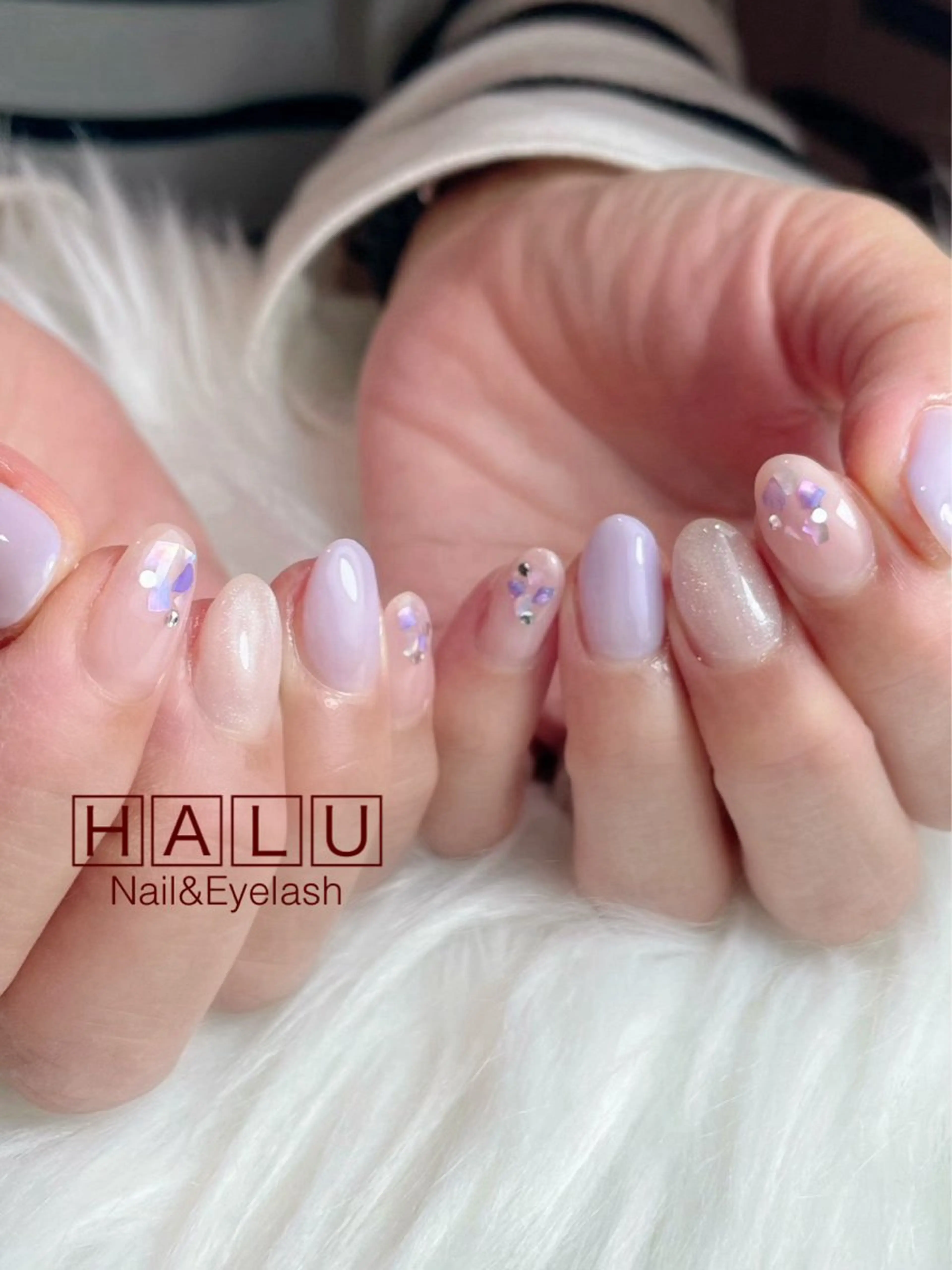ネイル パープル HALU ハルのネイルデザイン