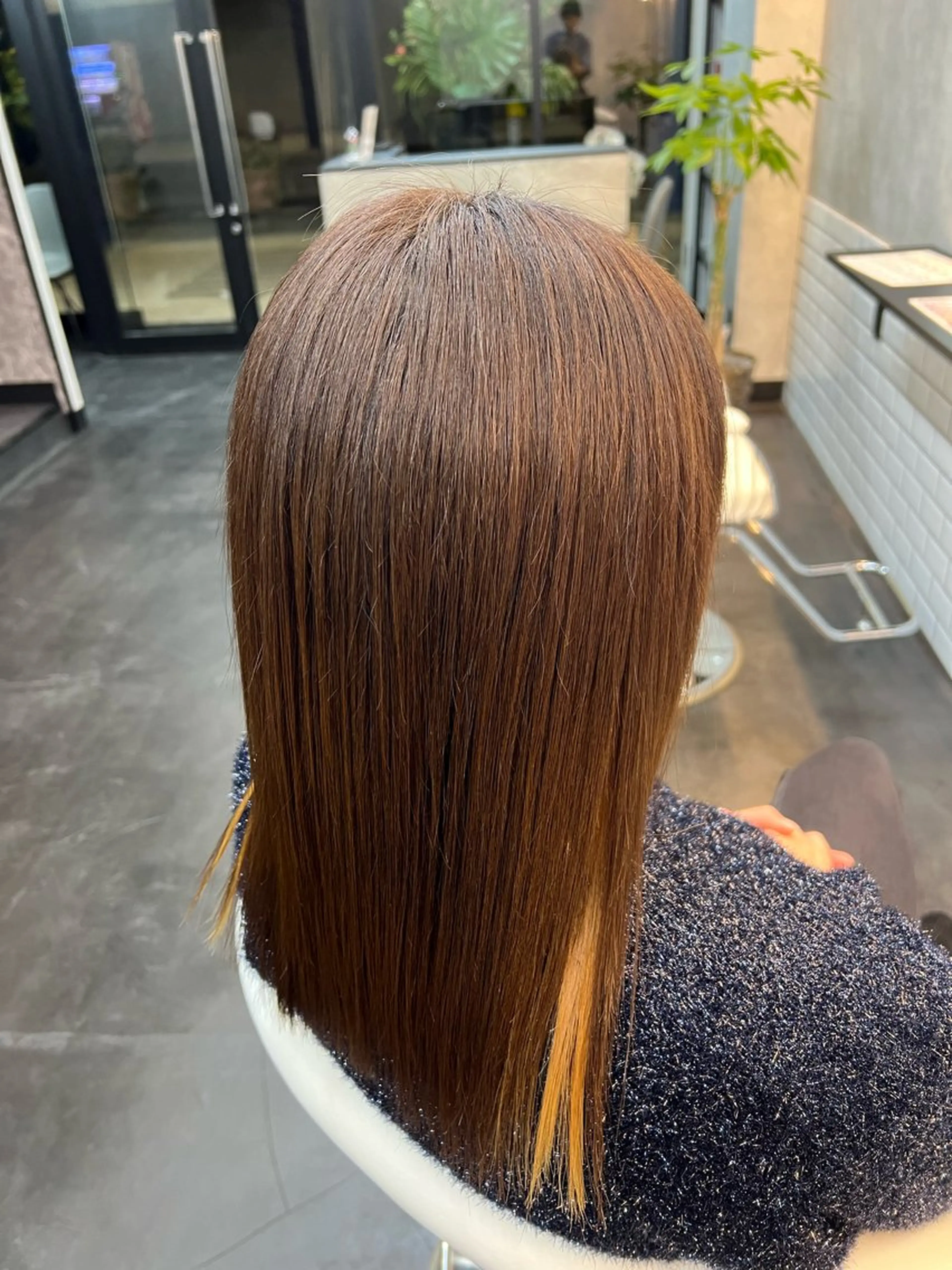 ミディアム ケアカラー ボブ 顔周りカット ハイライト 髪質改善 ✨艶髪・絹髪特化✨ Lit  hairのヘアスタイル