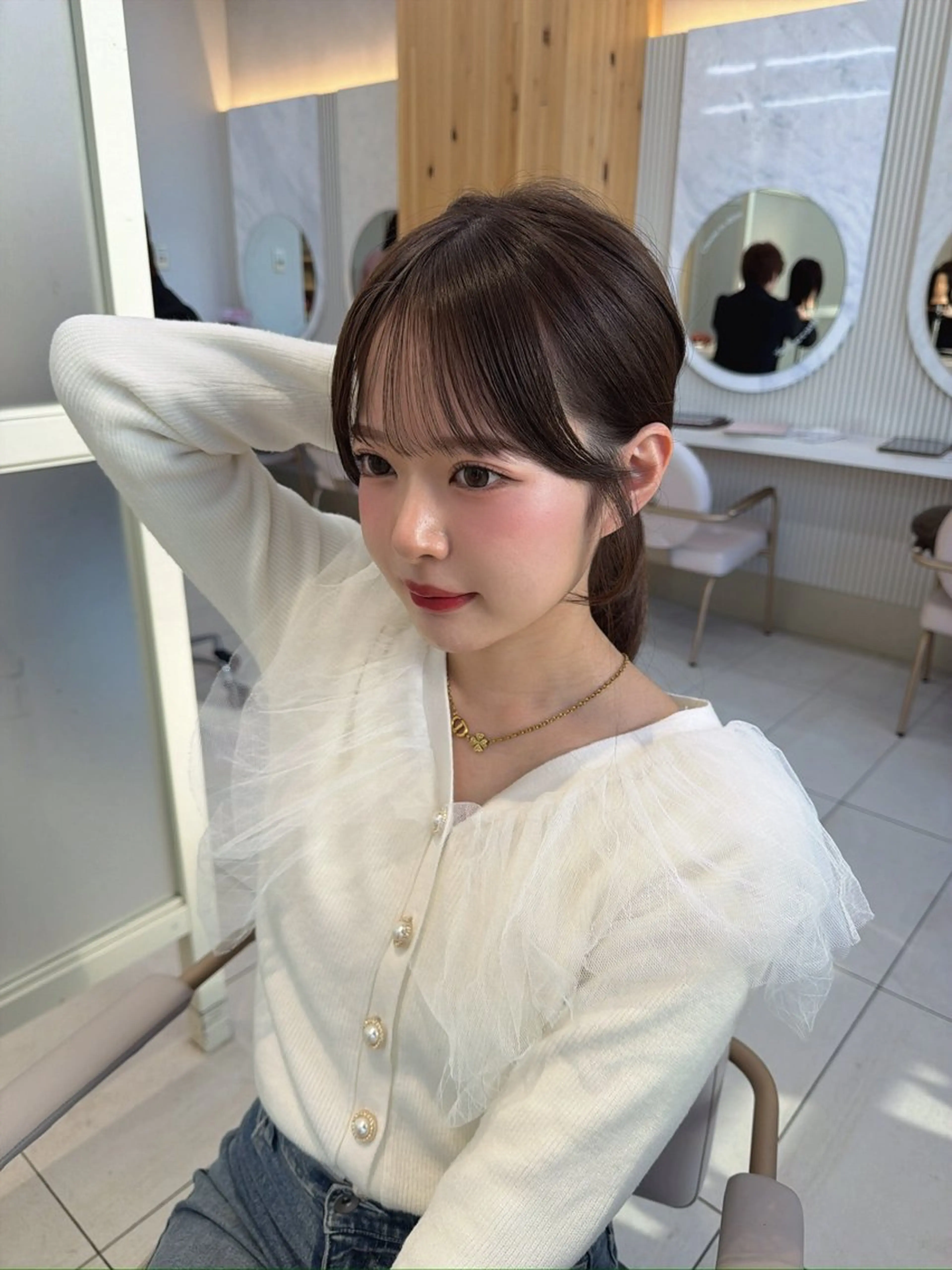 セミロング カット ヘアカラー トリートメント レイヤー/顔周り /韓国ヘア/TAKUのヘアスタイル