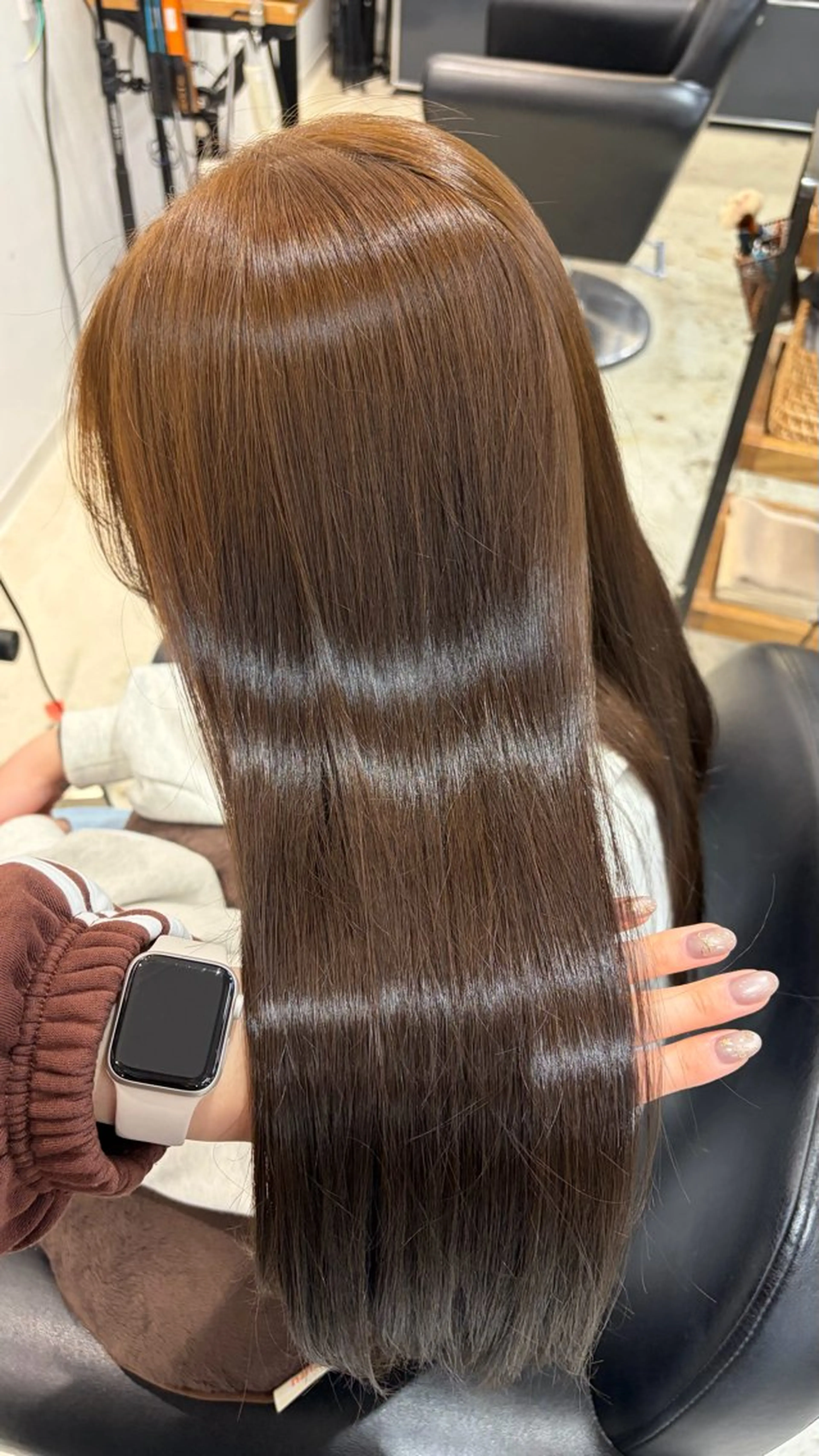 ロング カラー ベージュカラー オリーブベージュ ヘアカラー ここね/透明感 カラー/ナチュラルのヘアスタイル