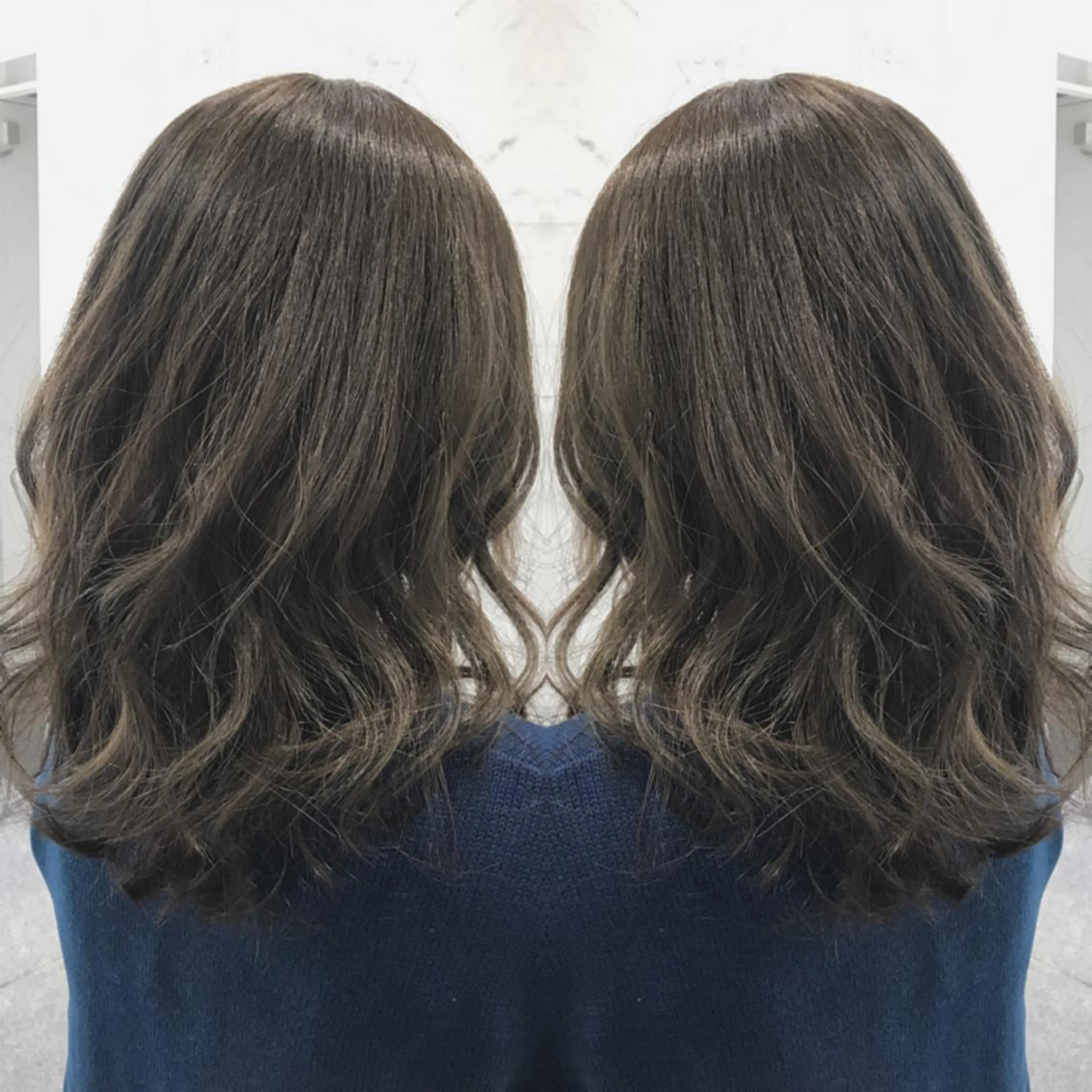 カット & 究極のアッシュTHROWカラー & トリートメントの写真