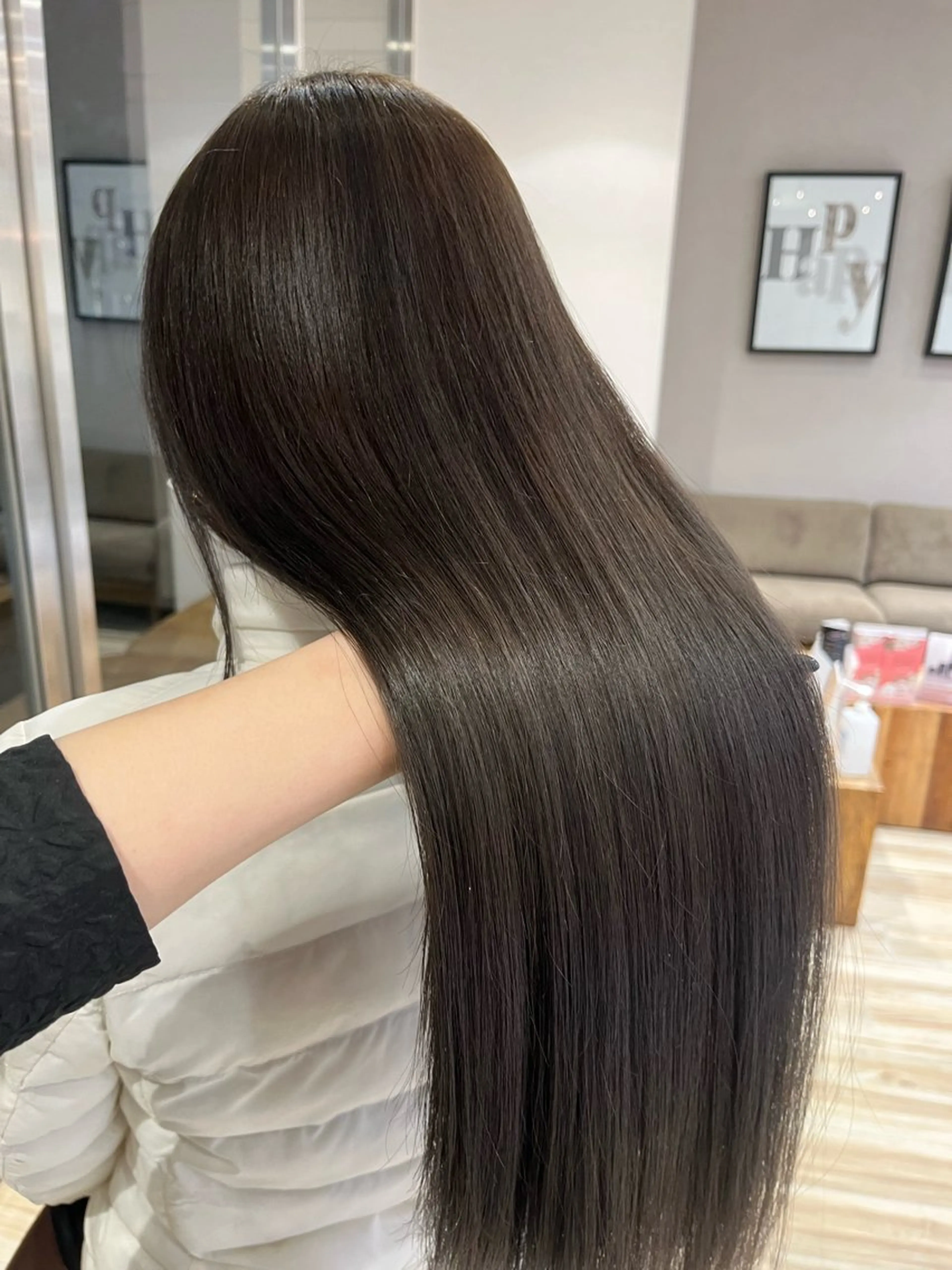 ロング カラー オリーブカラー レイヤー⌇髪質改善 ⌇misato🩶のヘアスタイル