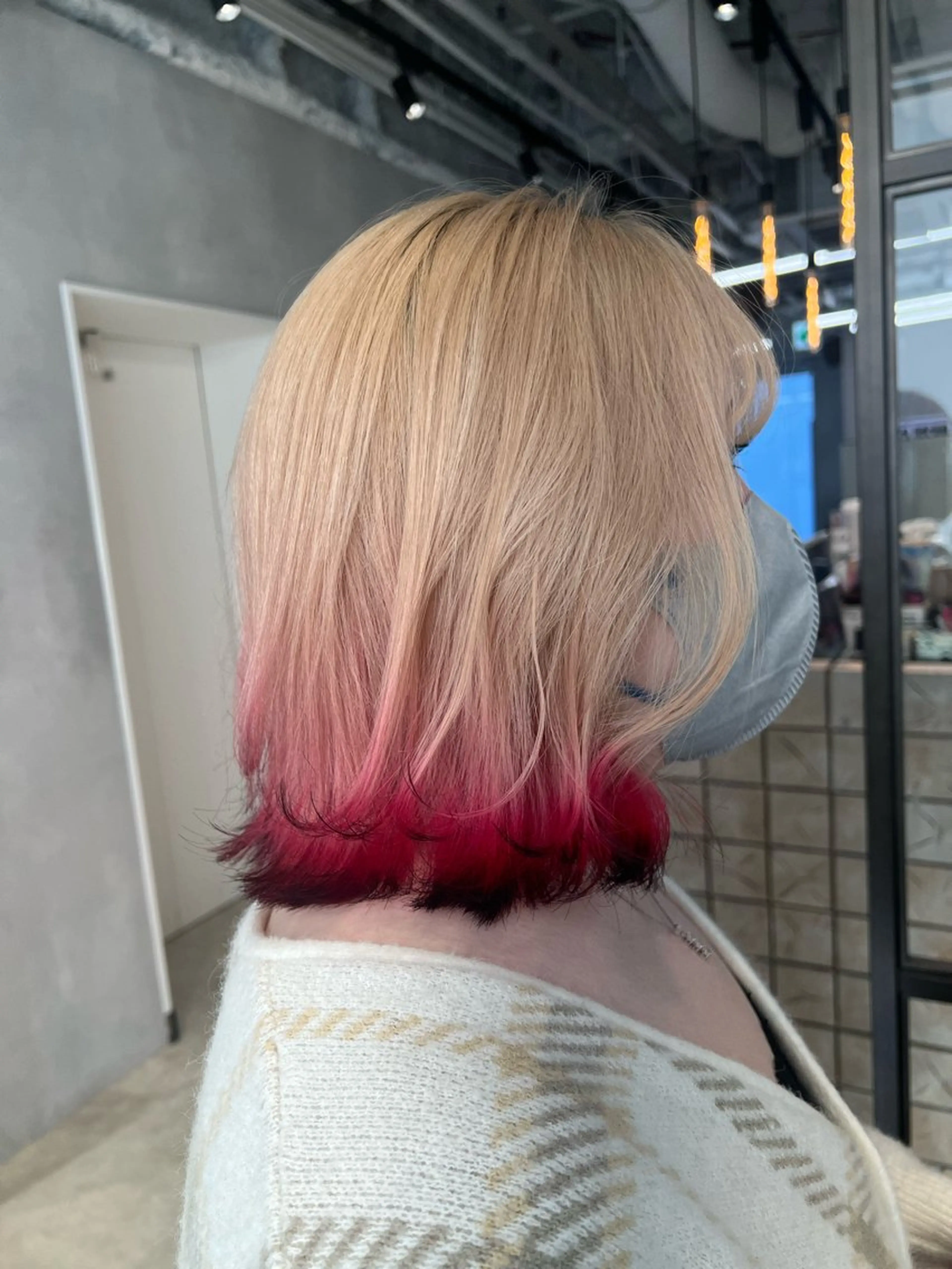 セミロング ヘアカラー トリートメント 渋谷ハイトーン/ デザインカラー阿部のヘアスタイル