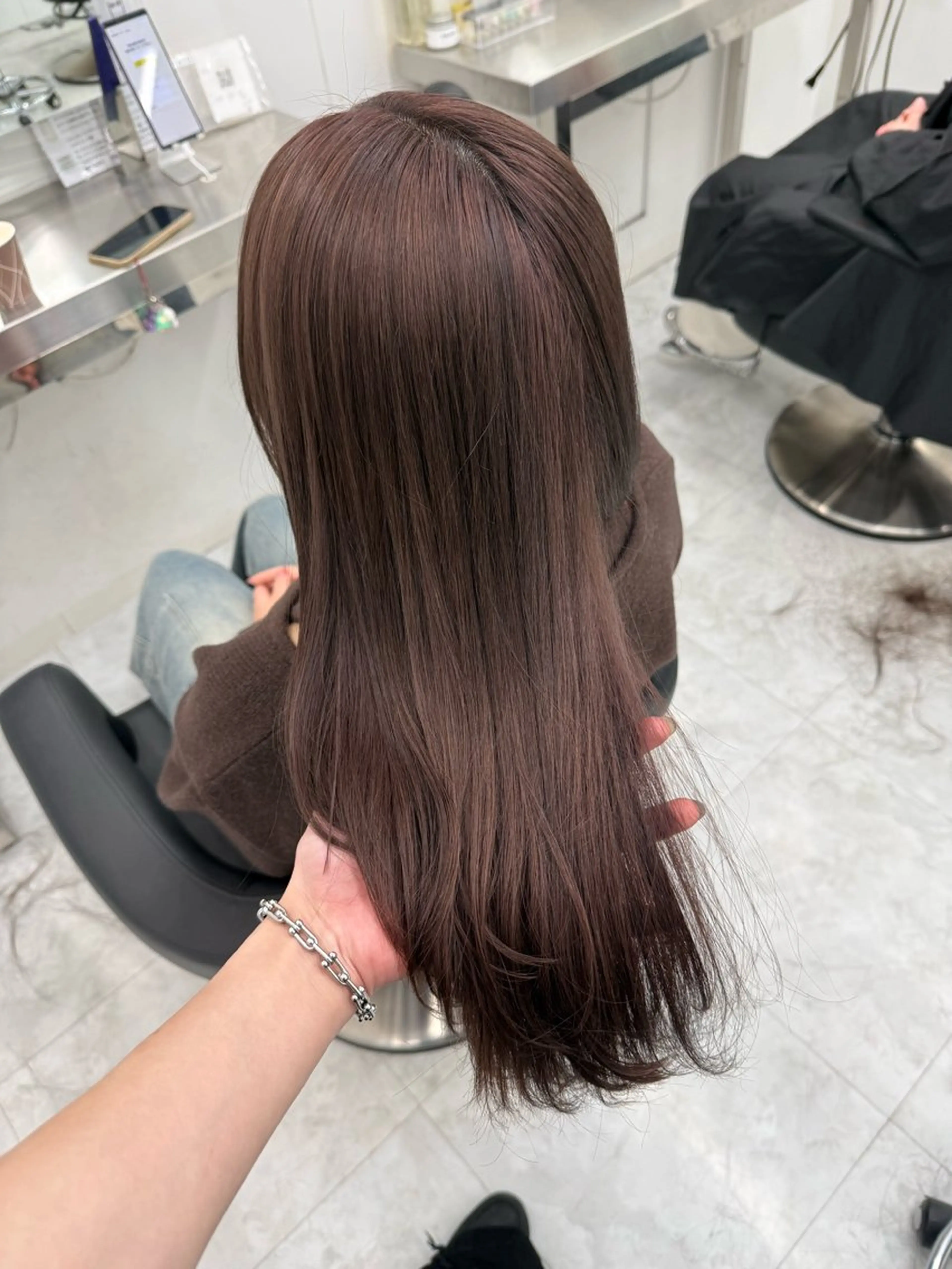 ロング カラー カット ヘアカラー 中韓レイヤー/ ブラウン🤎はやとのヘアスタイル