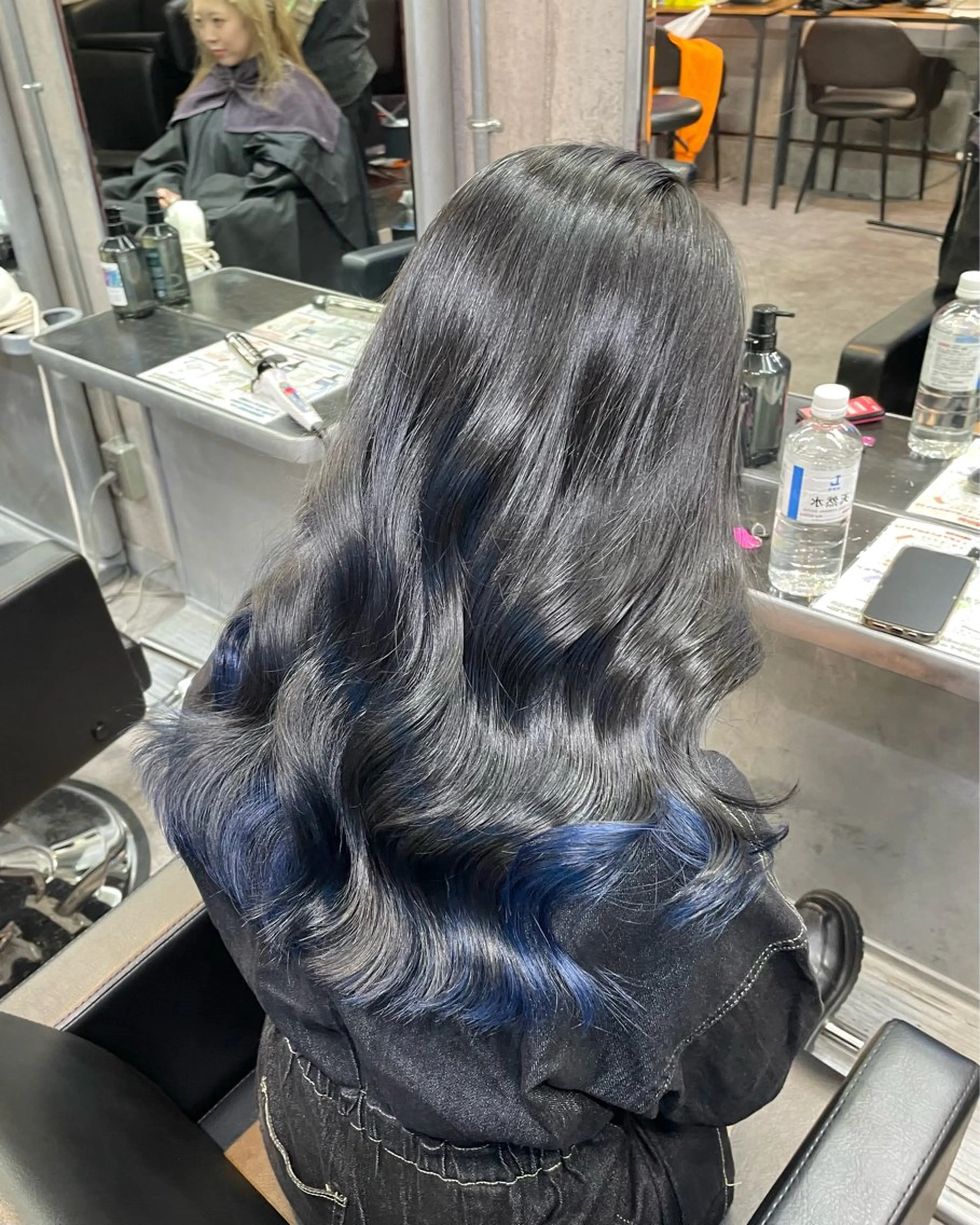 ロング カラー ブリーチ ブルーカラー 透明感カラー デザインカラー ダブルカラー ヘアカラー トリートメント ヘアセット 🌹ブリーチ/ボブ/ レイヤー渋谷🌹のヘアスタイル
