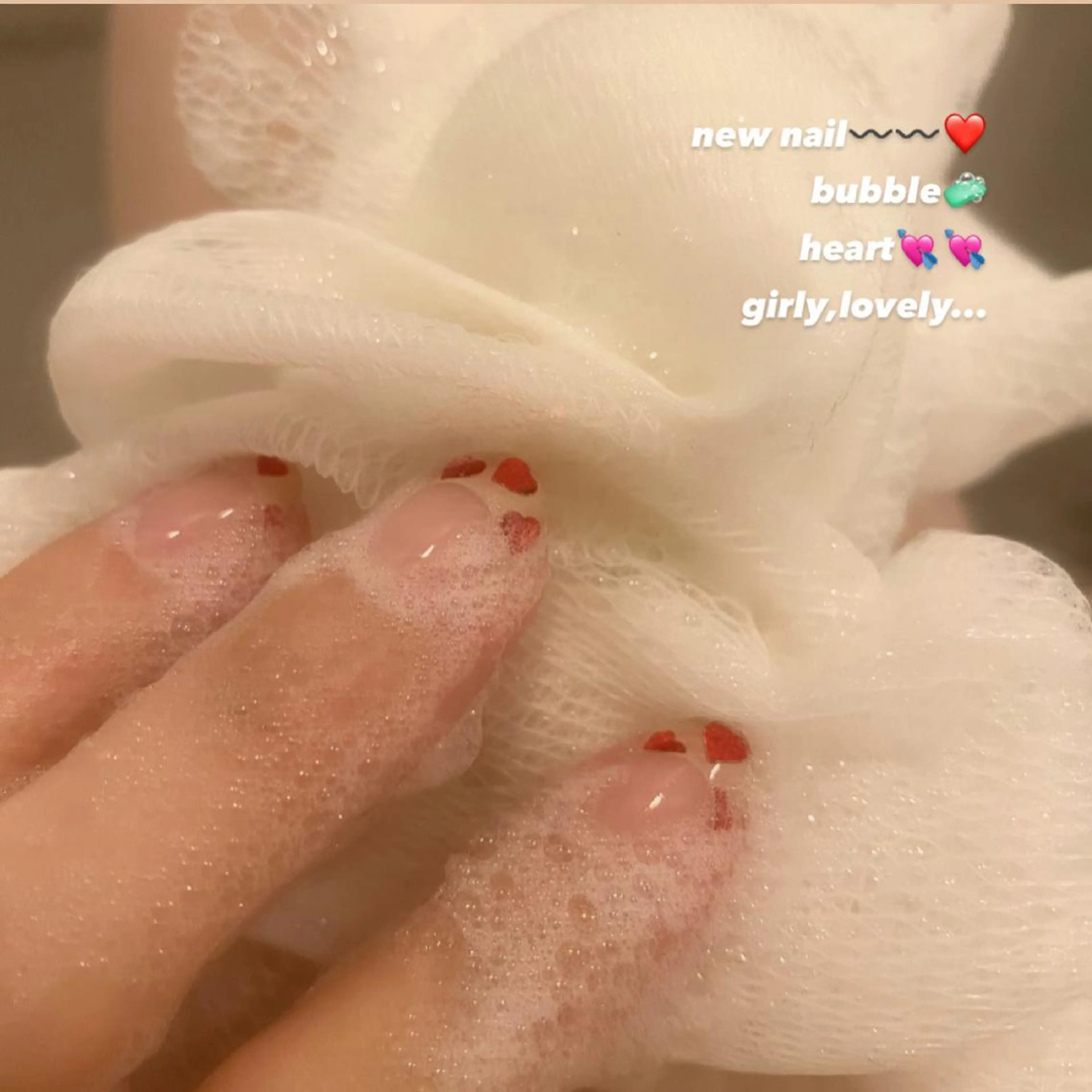 ネイル アートネイル フレンチネイル ハート ホログラムネイル ハンドネイル nail salon charmのネイルデザイン