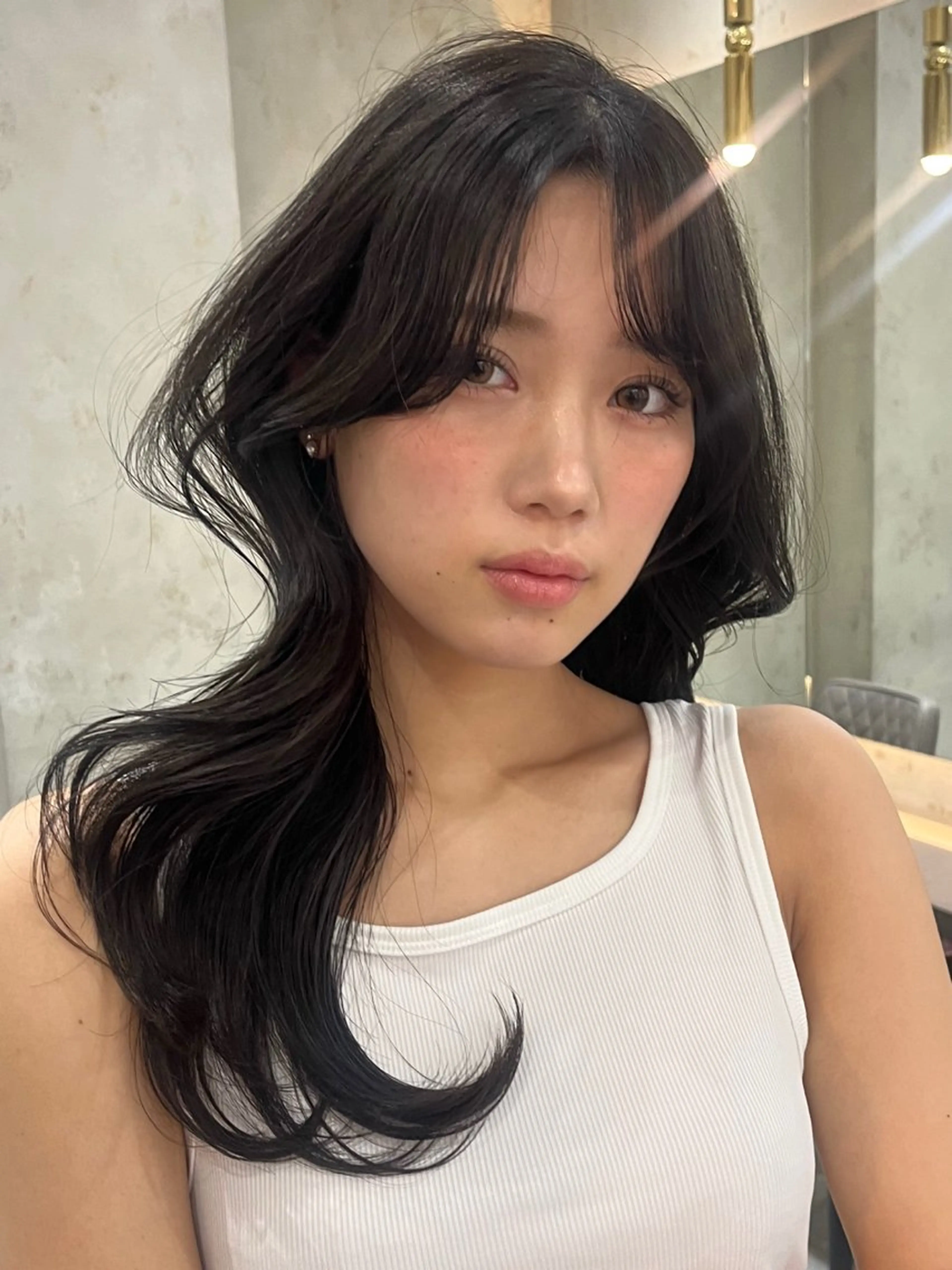 ロング カラー カット トリートメント 山崎/ボブ縮毛矯正 レイヤー髪質改善のヘアスタイル