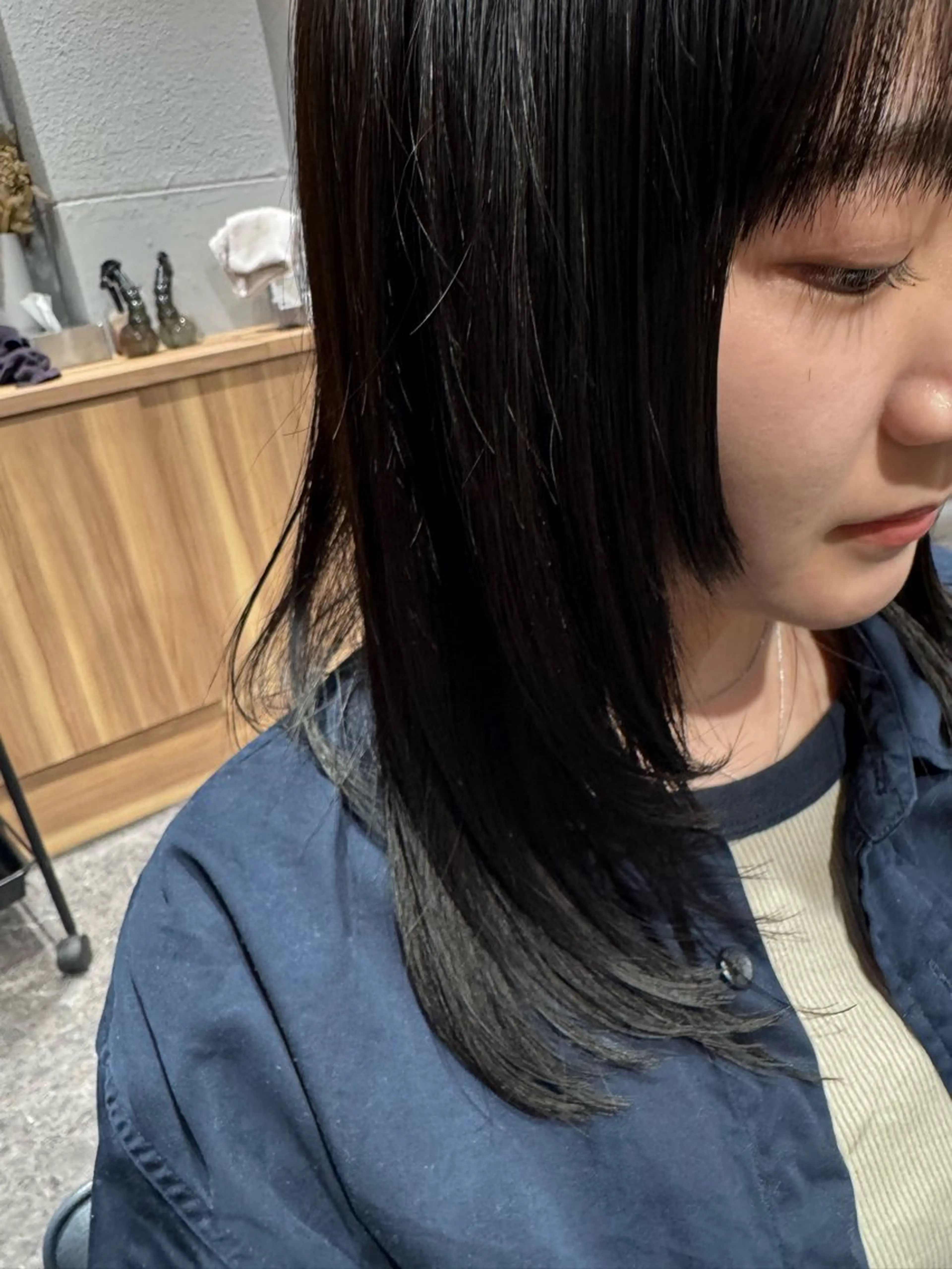 ロング 姫カット 髪質改善 レイヤーカット 縮毛矯正 OAK 中目黒のヘアスタイル