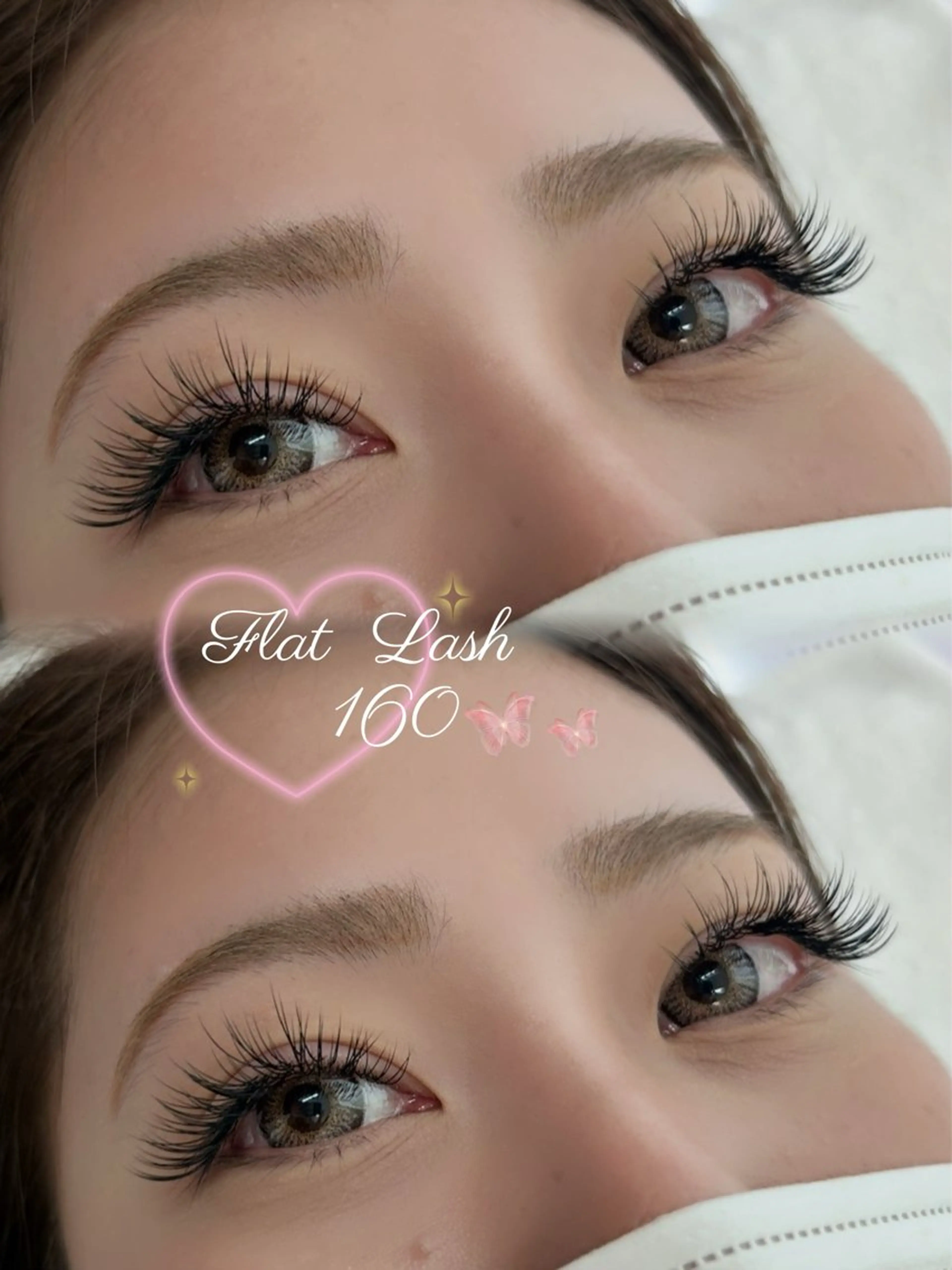 マツエク・マツパ 付け放題 フラットラッシュ Allure Aのマツエク・マツパデザイン