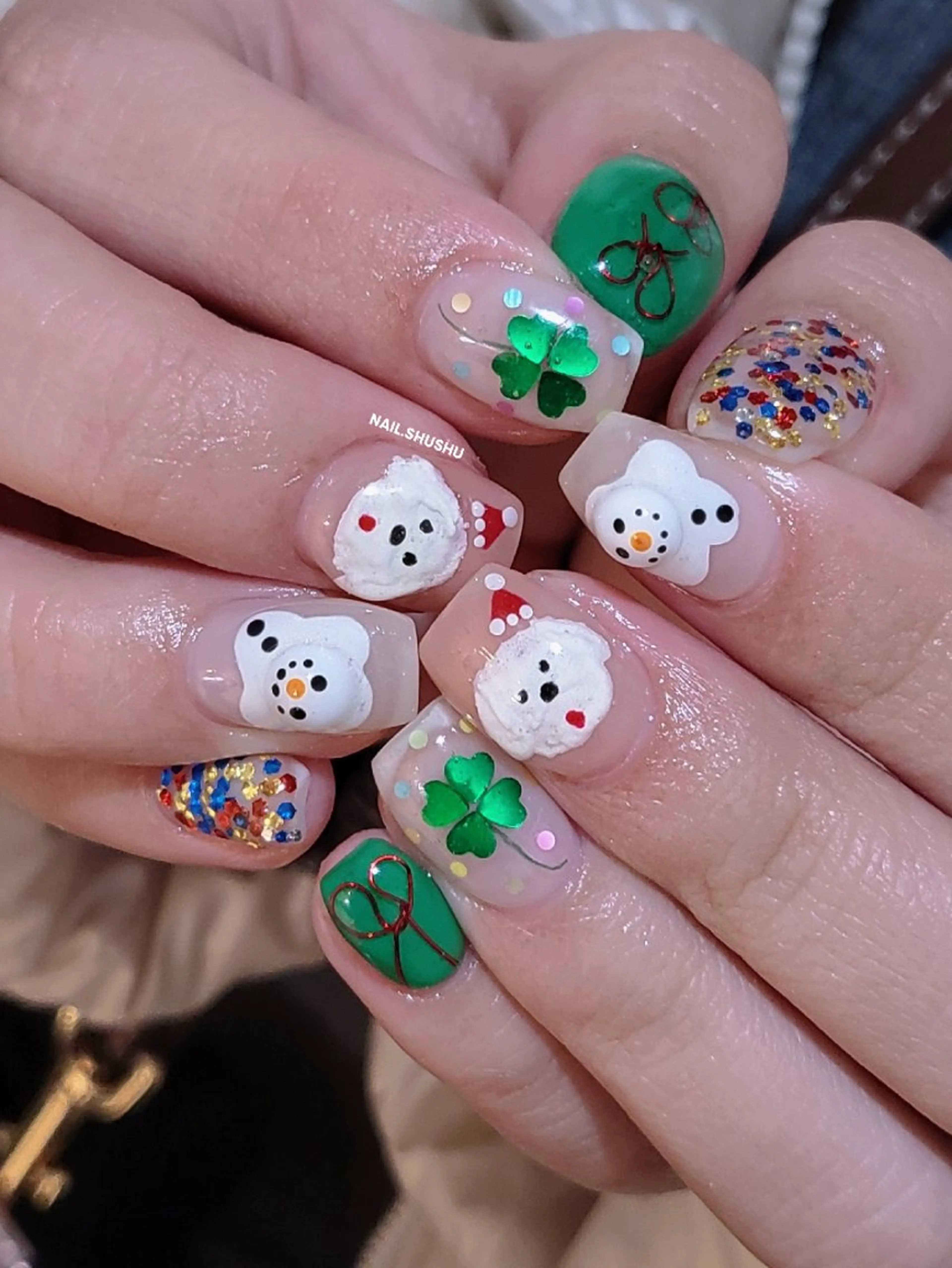 ネイル ハンドネイル 3dパーツ/流行り 👧shushu❤️のネイルデザイン