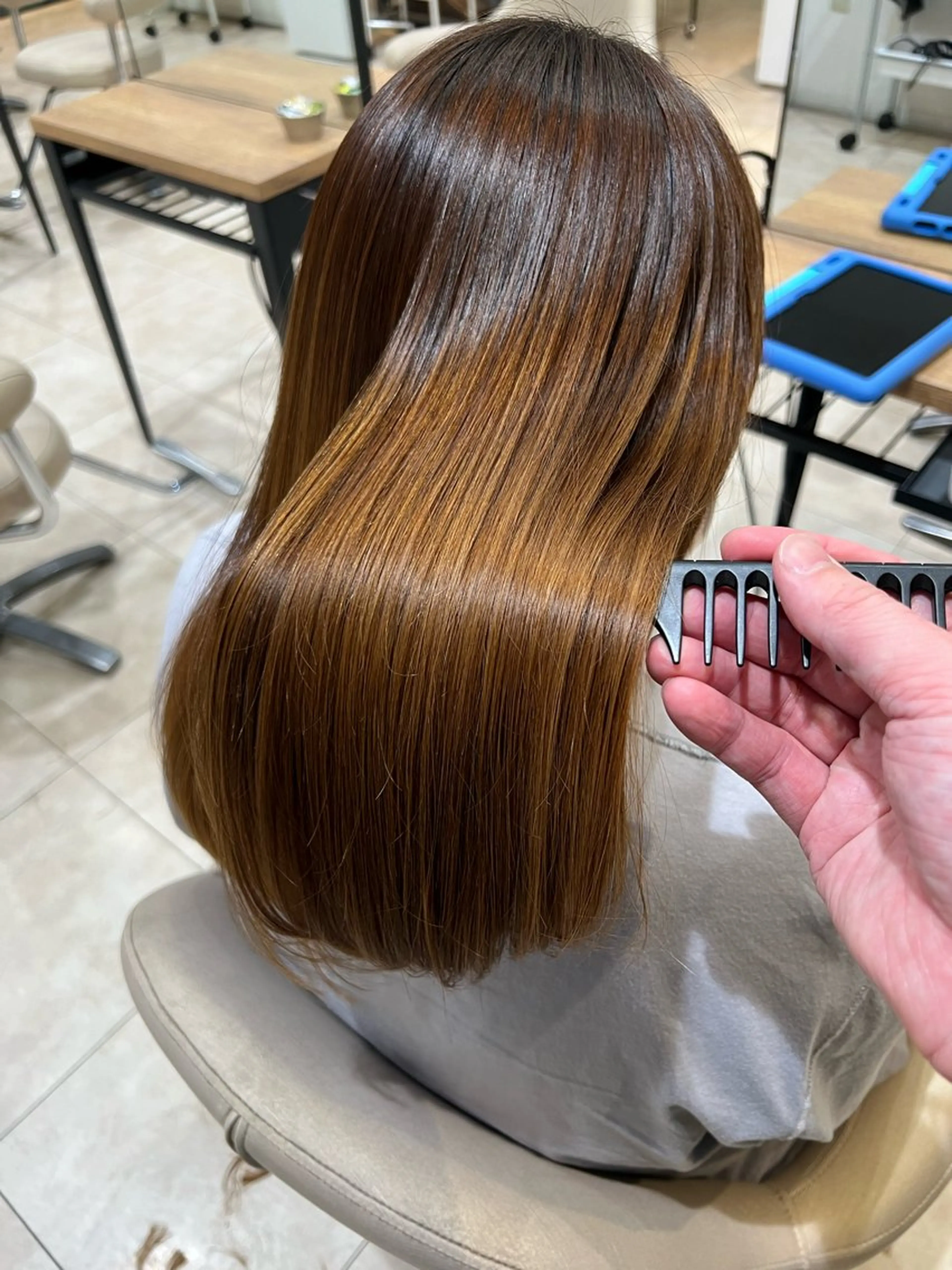 セミロング 艶髪/髪質改善 【熊野隼人】のヘアスタイル