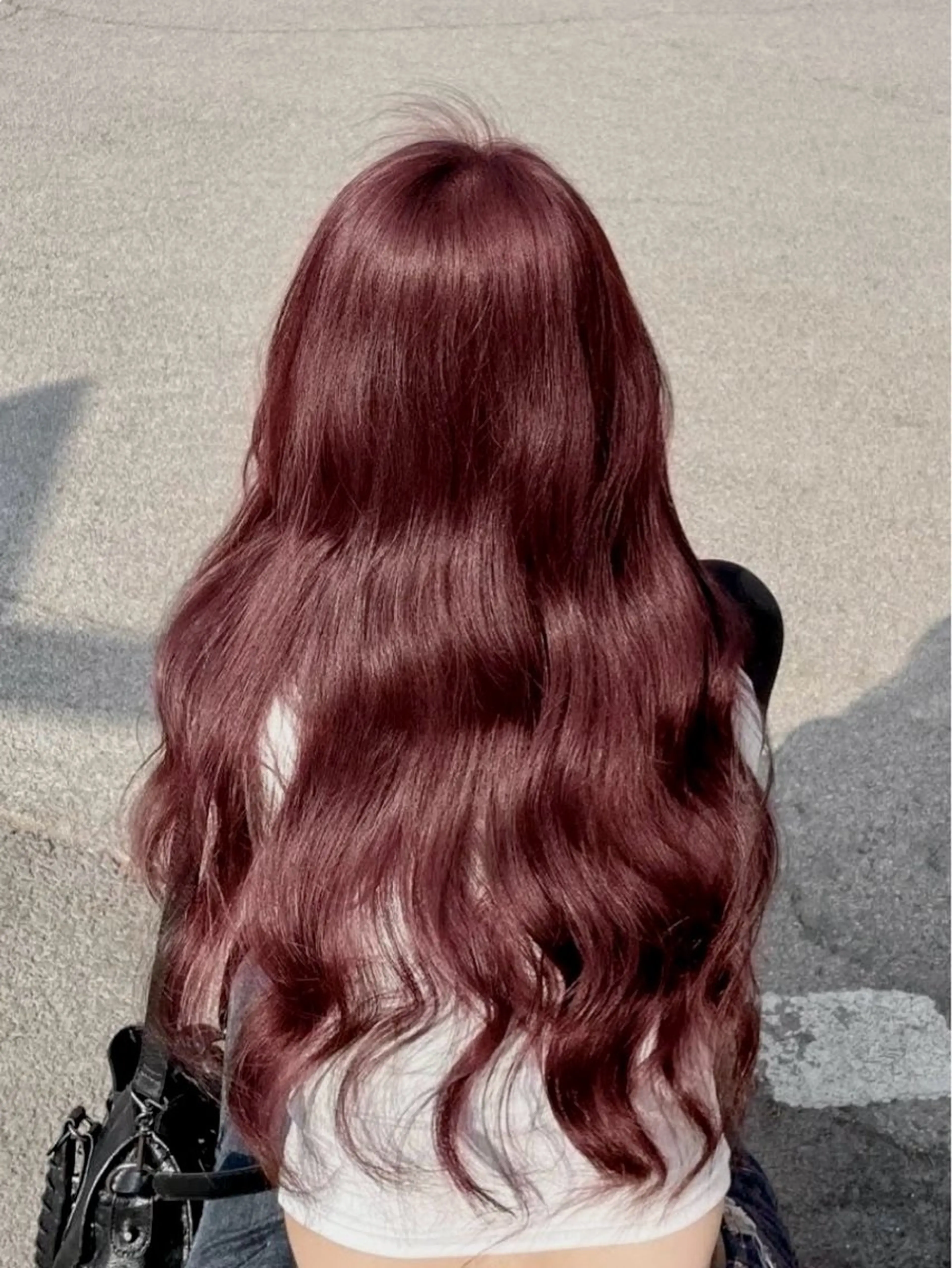 ロング カラー ヘアカラー トリートメント ヘッドスパ 艶モテ・韓国スタイル 🤍りんのヘアスタイル