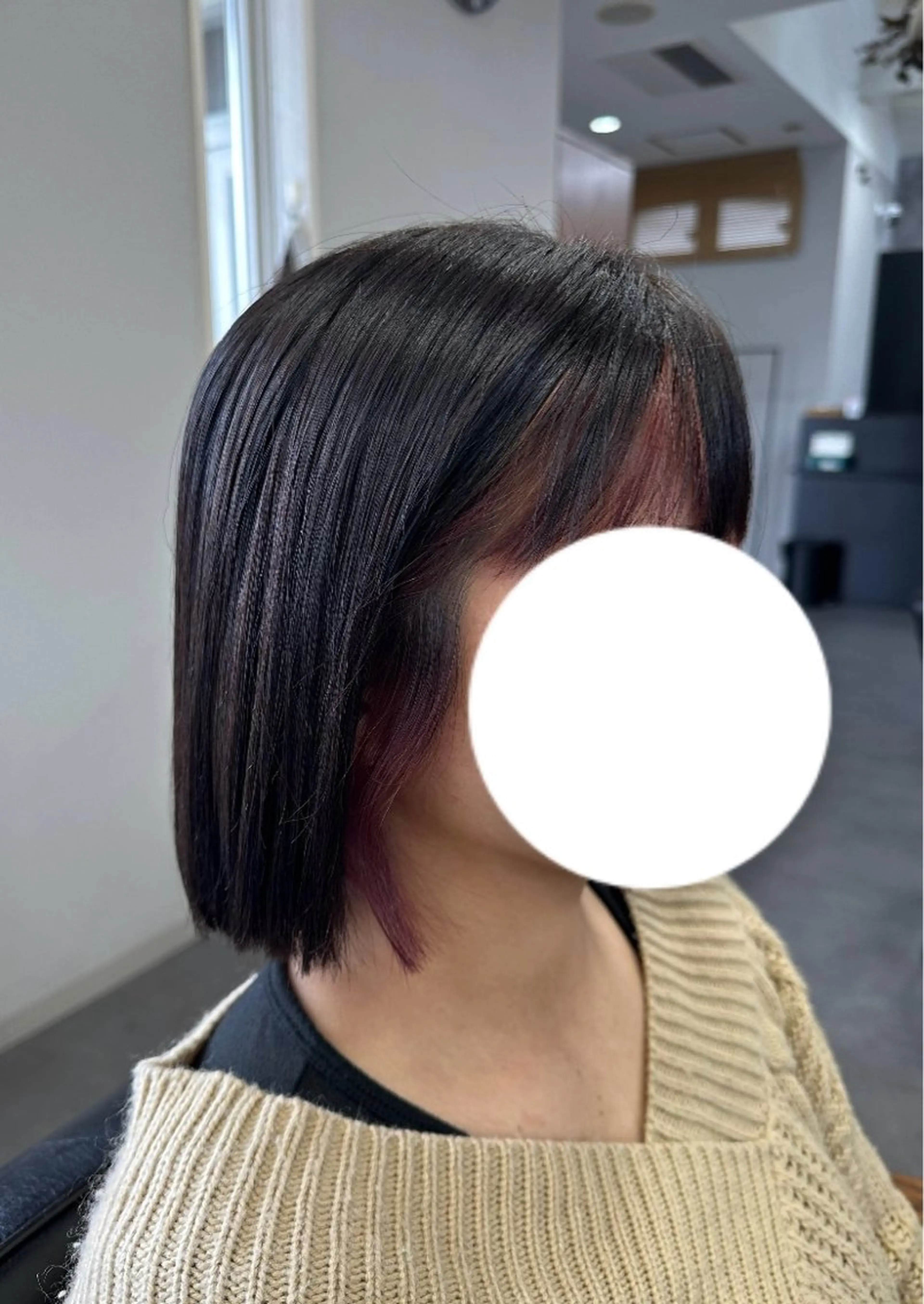 ミディアム アラワラブルー ふくやのヘアスタイル