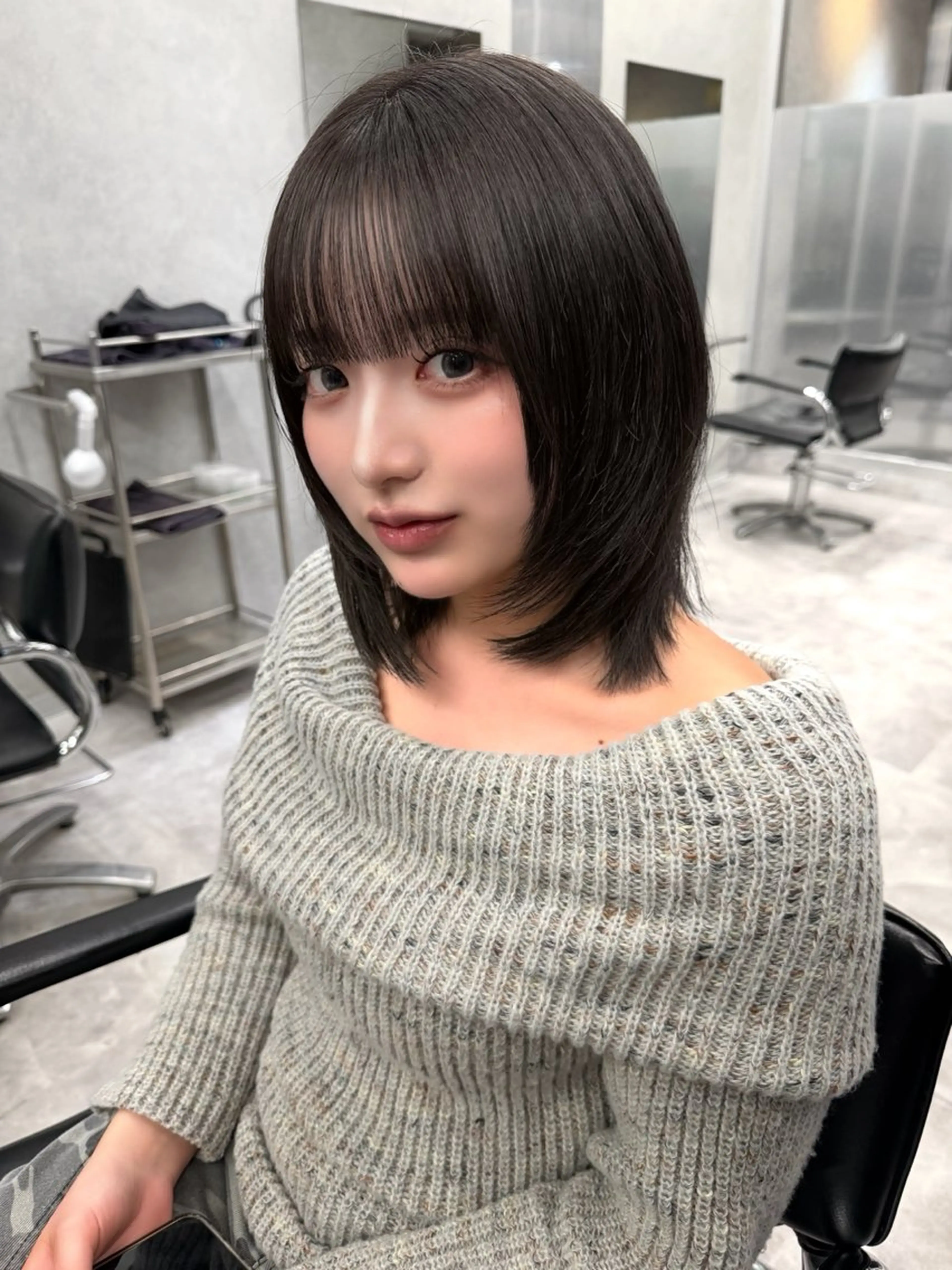 ロング ヘアカラー ハイトーン/渋谷 韓国風/Narukaのヘアスタイル