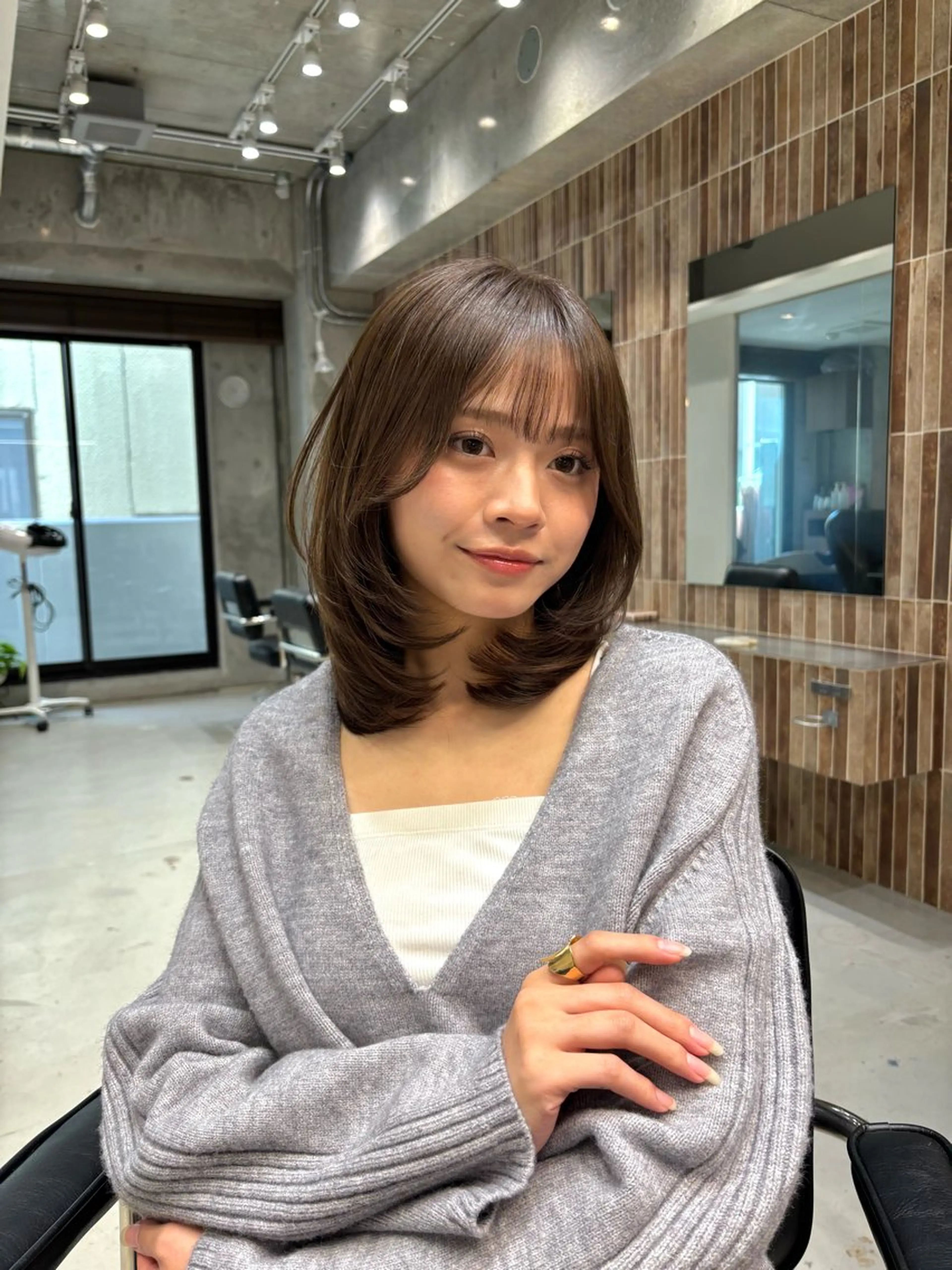 ミディアム レイヤー/韓国ヘア /yukari🌷のヘアスタイル