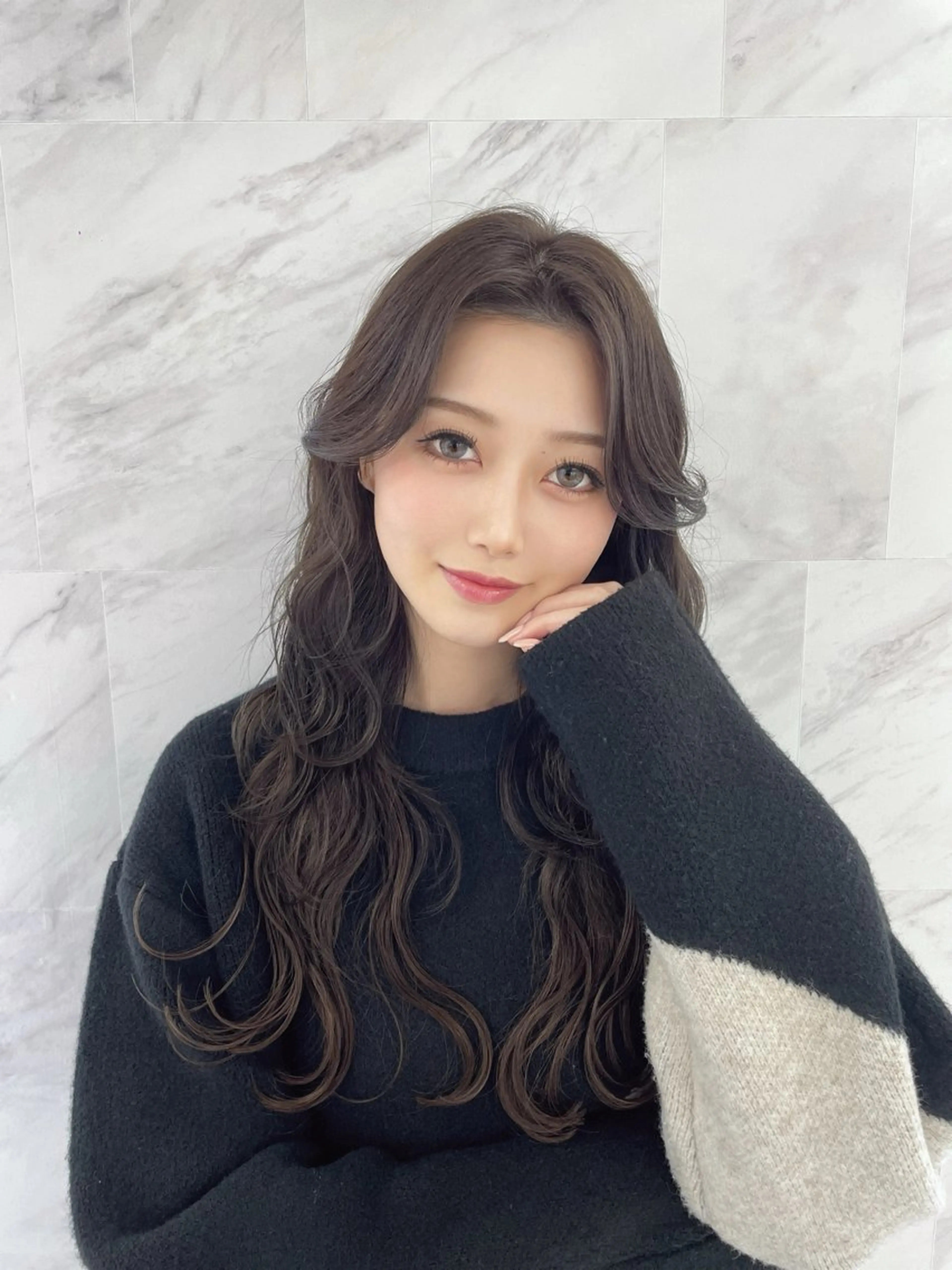 セミロング シールエクステ エクステ レイヤーカット 🦋韓国hair🦋 エクステ店長sakiのヘアスタイル