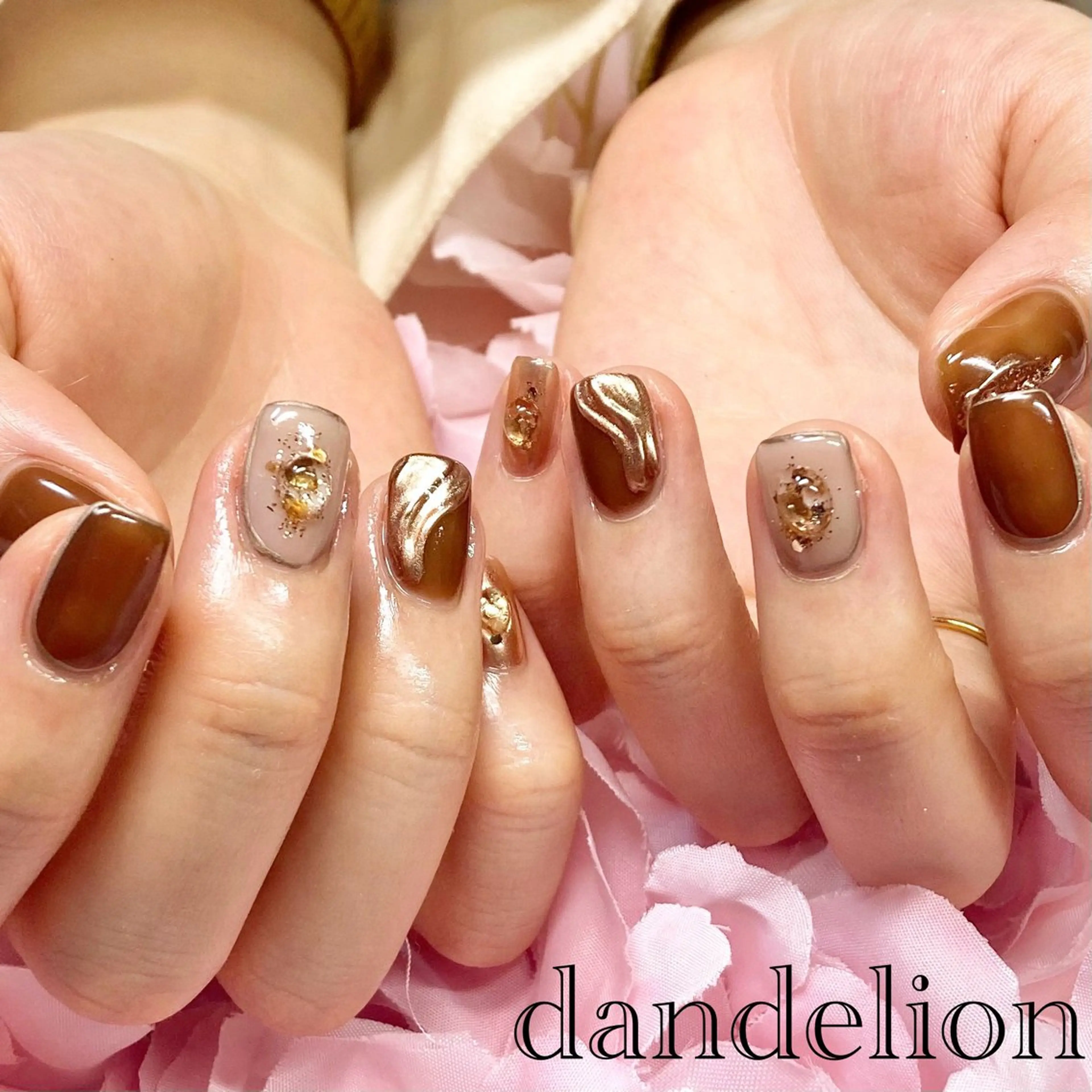 ネイル ハンドネイル ハンドケア dandelion ダンデライオンのネイルデザイン