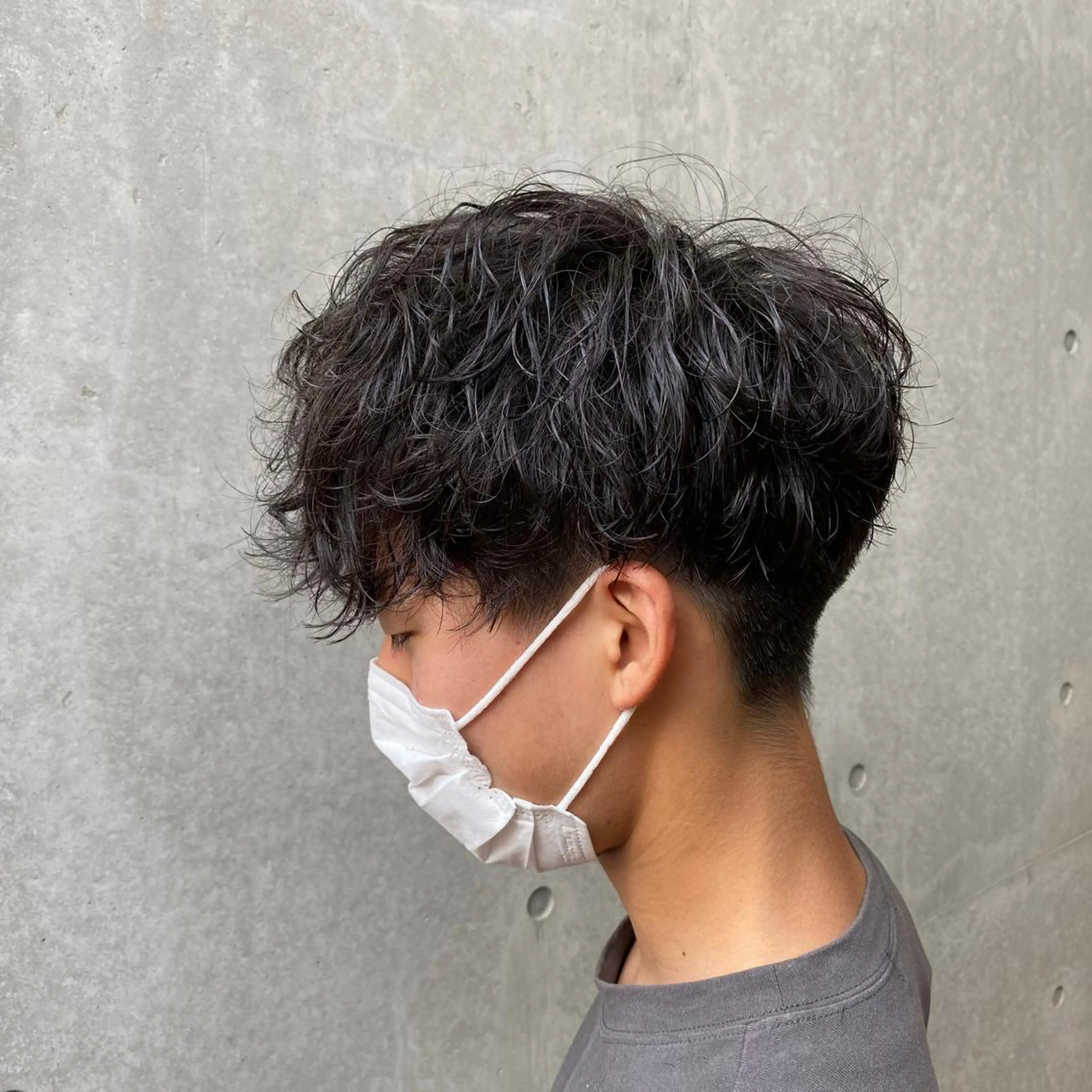 ショート パーマ メンズ カット パーマ 梅田茶屋町メンズ 専門美容師 山元一平のヘアスタイル
