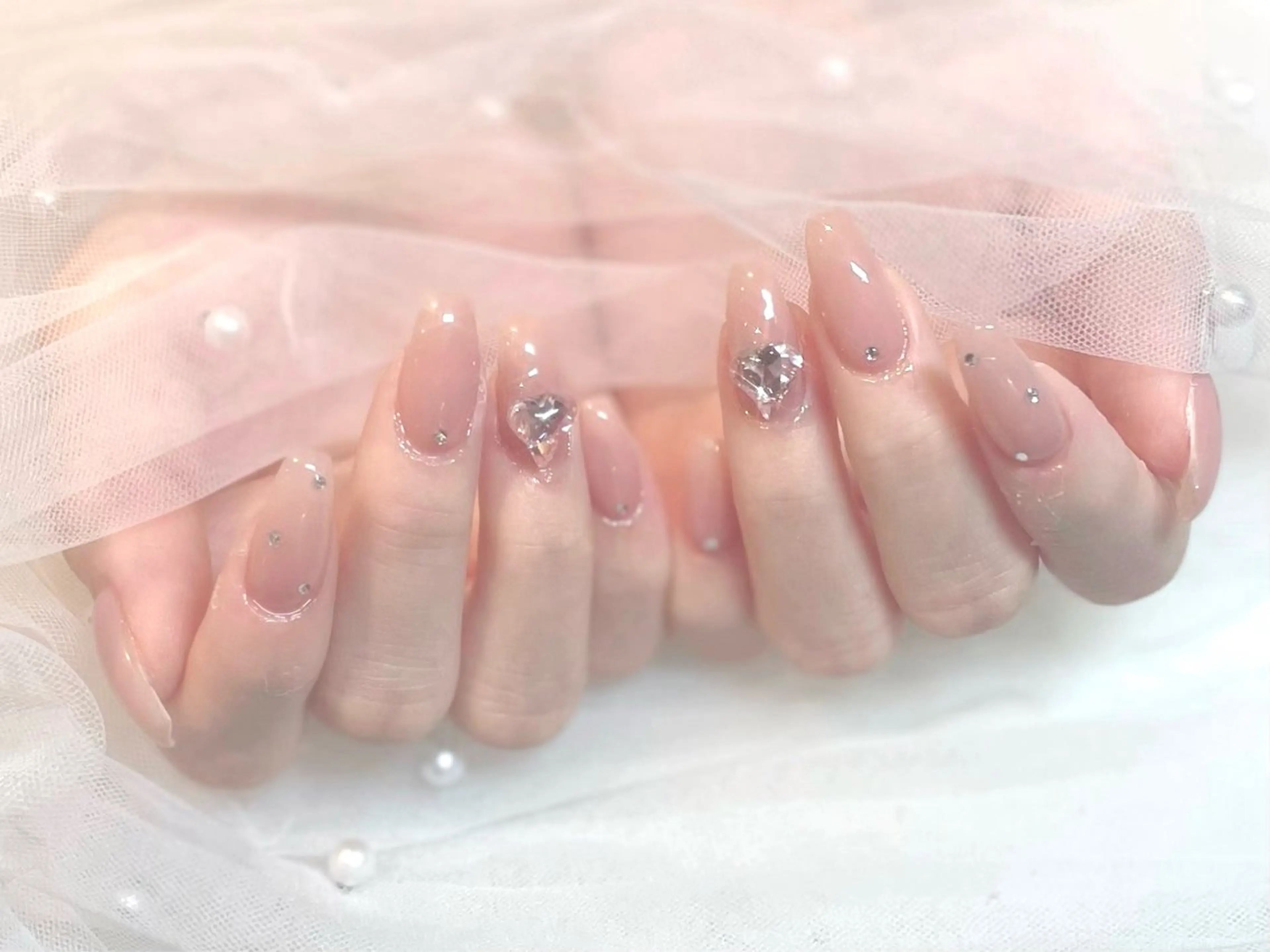 ネイル ジェルネイル ハート ワンカラーネイル ピンク ハンドネイル ANDY💫 KANONのネイルデザイン
