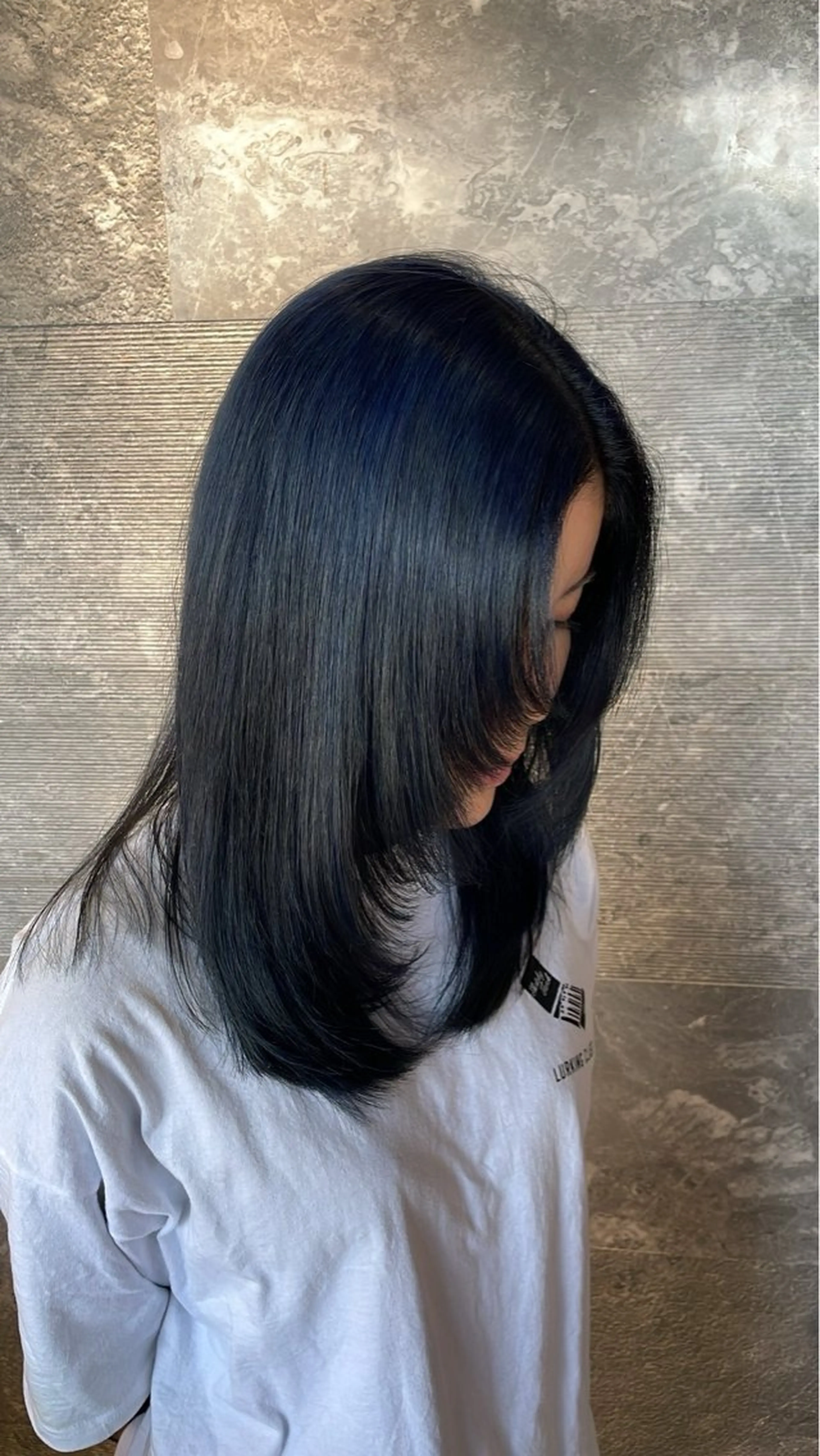 カラー ブリーチ ネイビーカラー ✂︎刈谷三河安城✂︎ KAORIのヘアスタイル