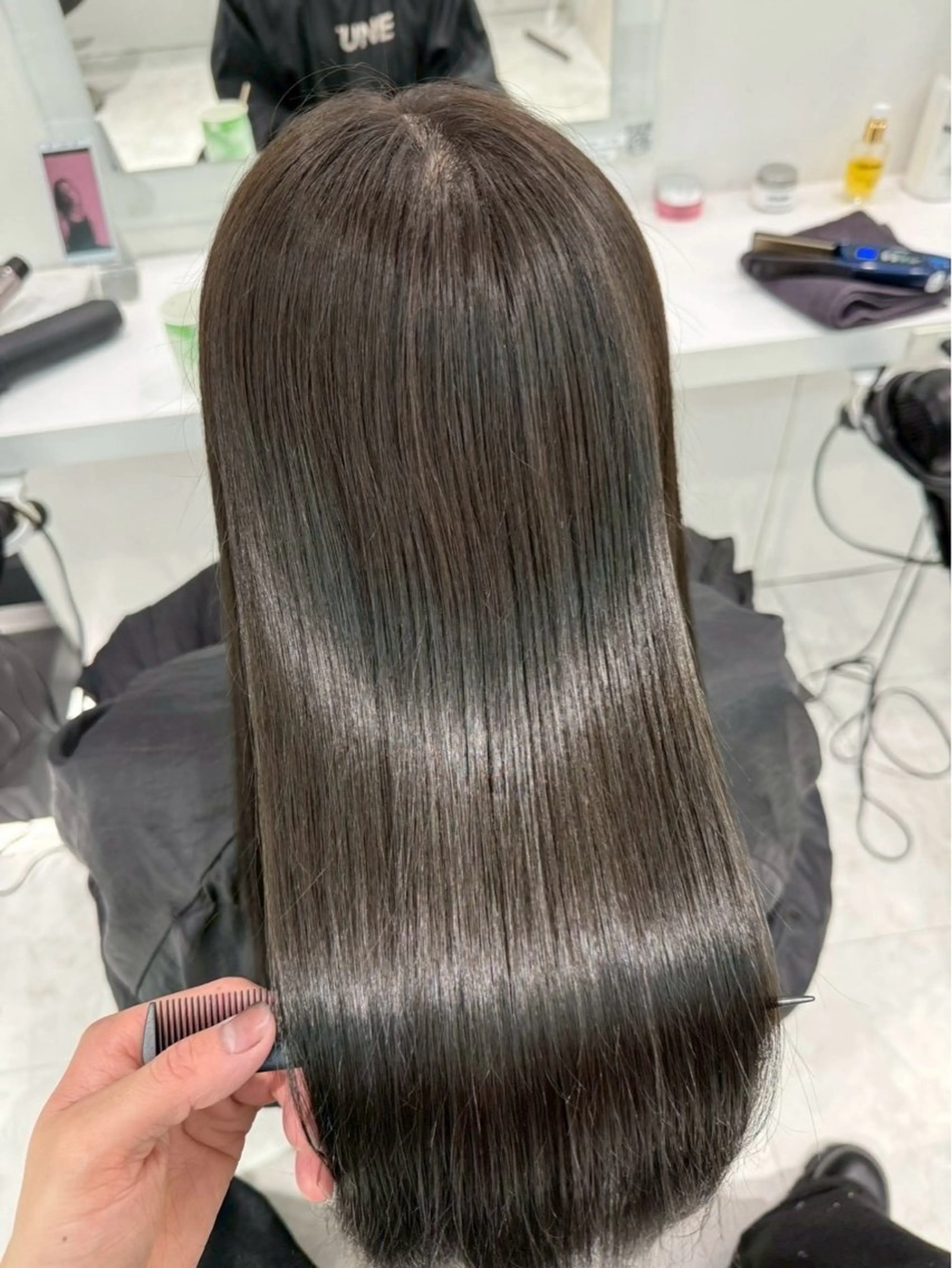 ロング グレージュ🩶/韓国 /赤み消しカラー♬のヘアスタイル