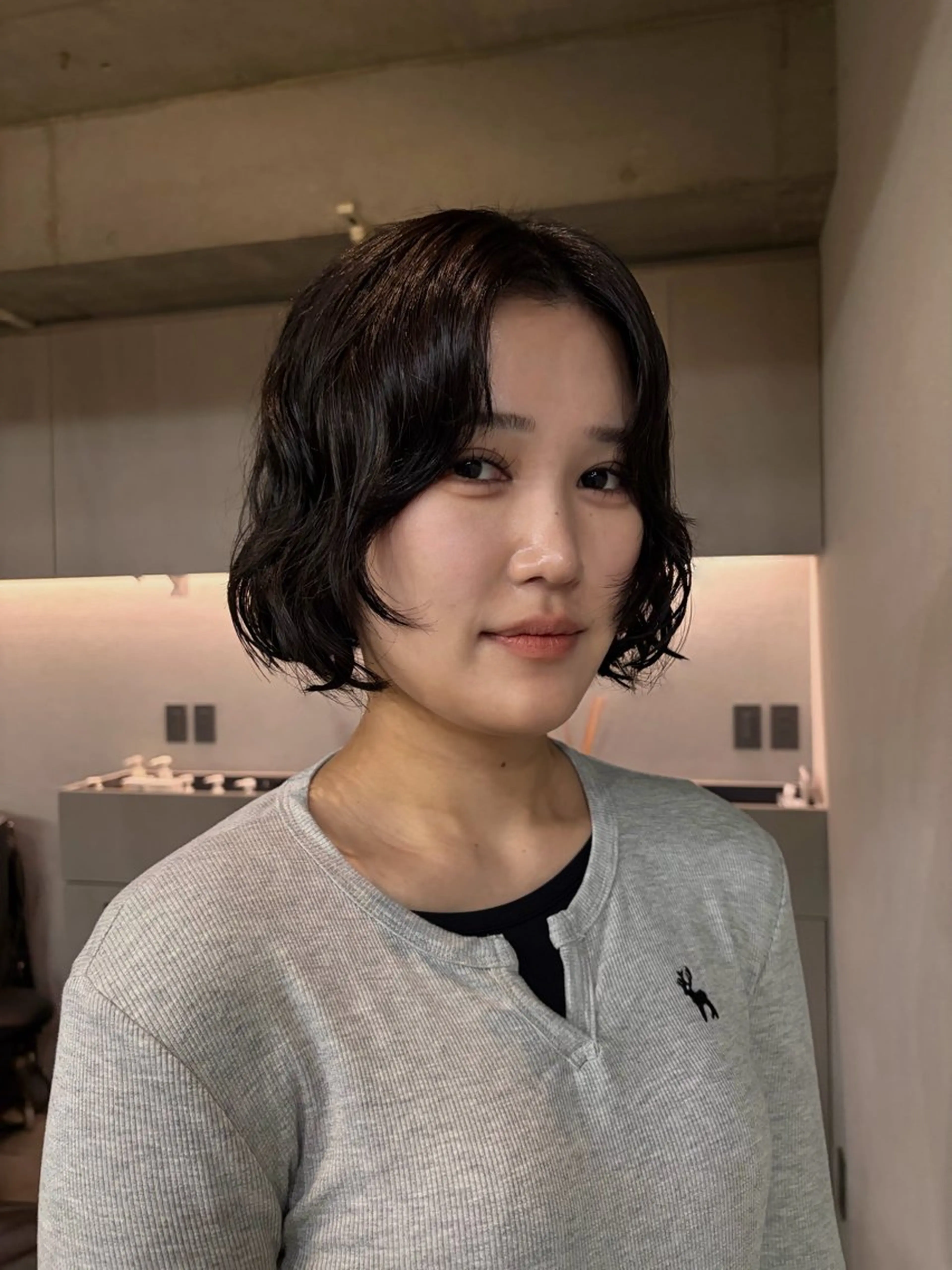 ショート カラー パーマ カット ヘアカラー パーマ ロングパーマ/ボブ/ 表参道/aoba🩵のヘアスタイル