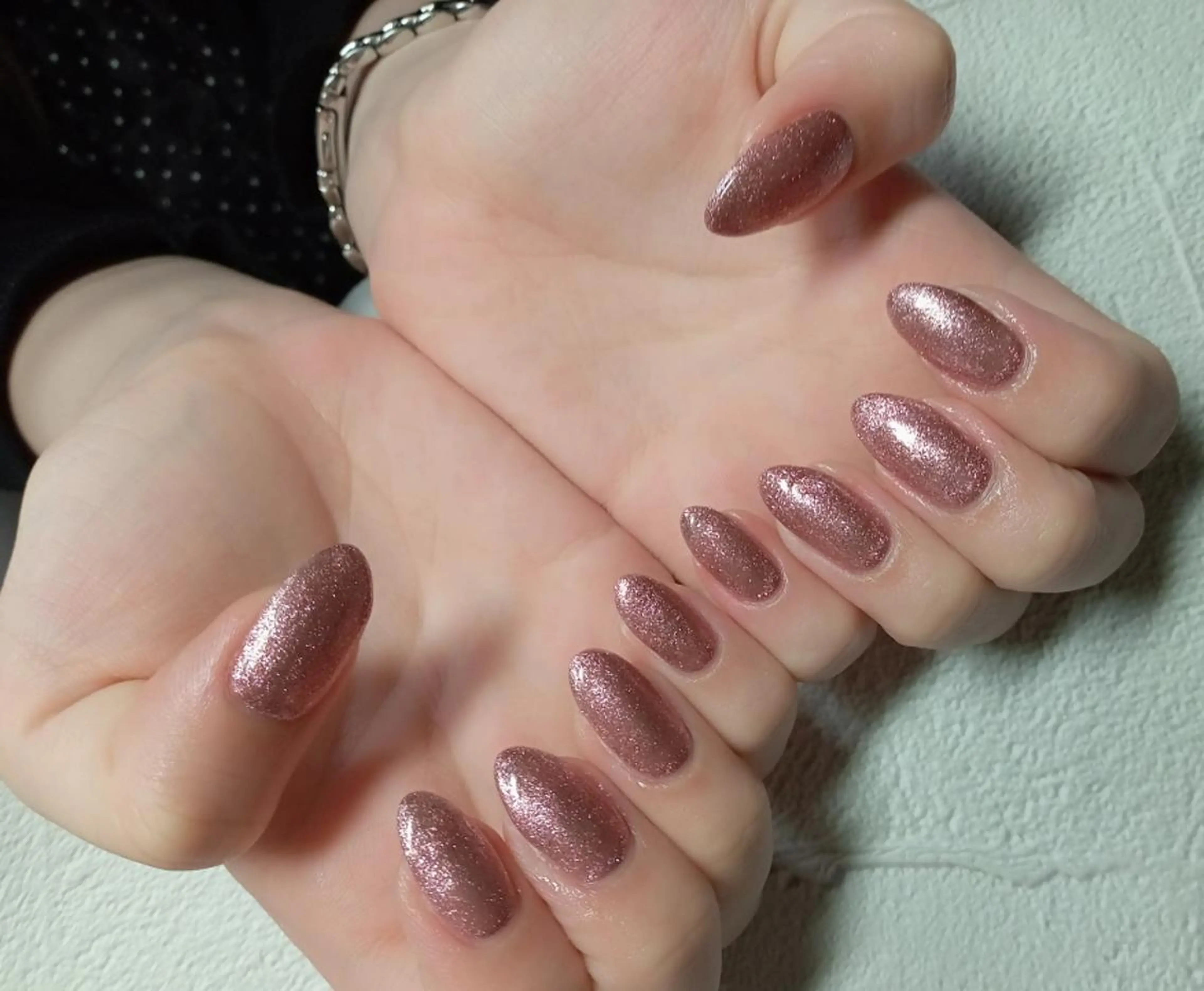 ネイル フレンチネイル ガラスフレンチ ゴールド キラキラネイル 韓国ネイル ハンドネイル flure de neige yukiのネイルデザイン