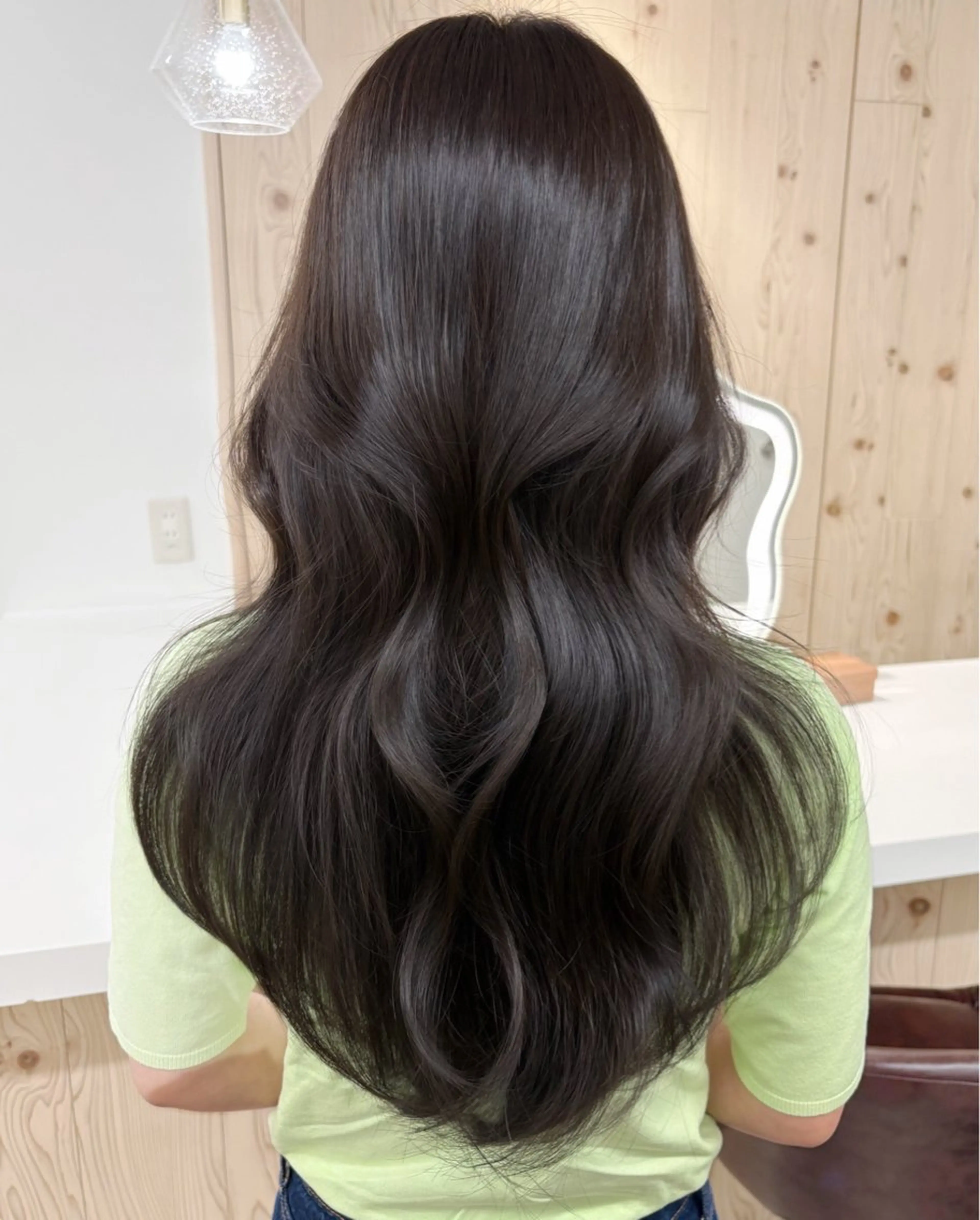 セミロング カラー ヘアカラー トリートメント 新宿/韓国ヘア/ 髪質改善ストレートのヘアスタイル