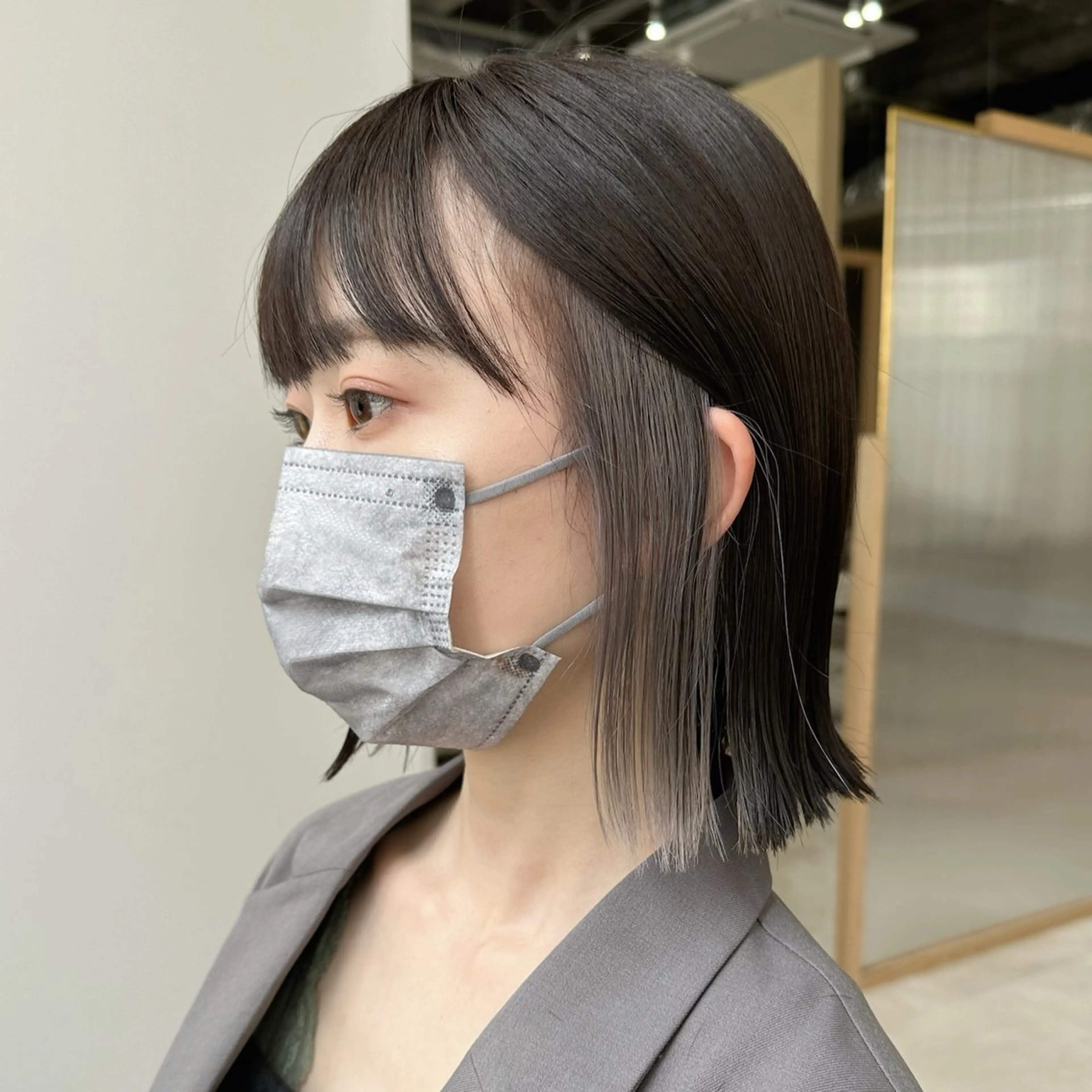 ミディアム カラー ヘアカラー トリートメント 🌜美髪矯正/艶髪 /ボブ/こころ🌛のヘアスタイル