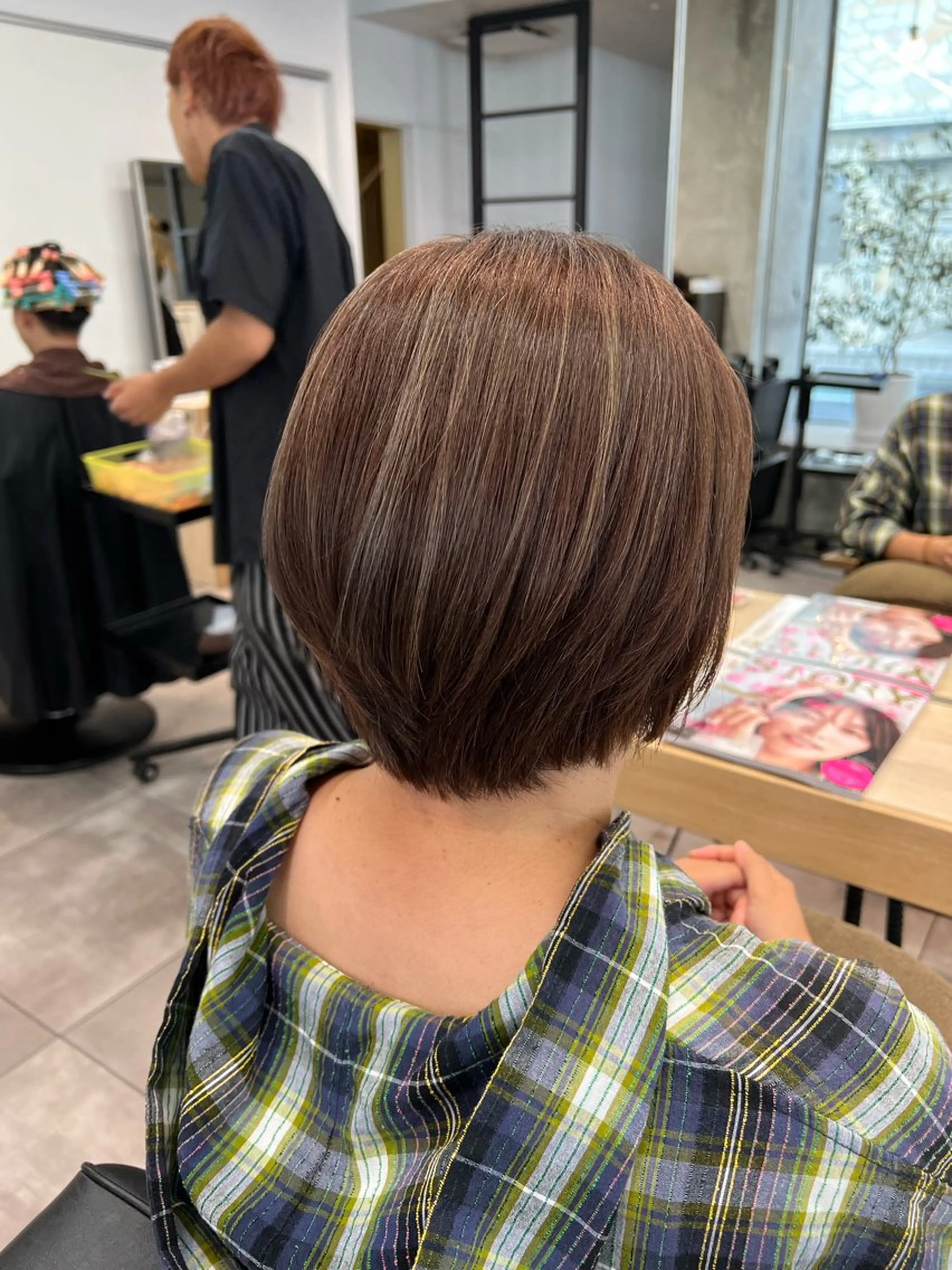 ショート カラー ハイライトカラー ハイライト 🌞レイヤー×カラー 前川那津美🌞のヘアスタイル