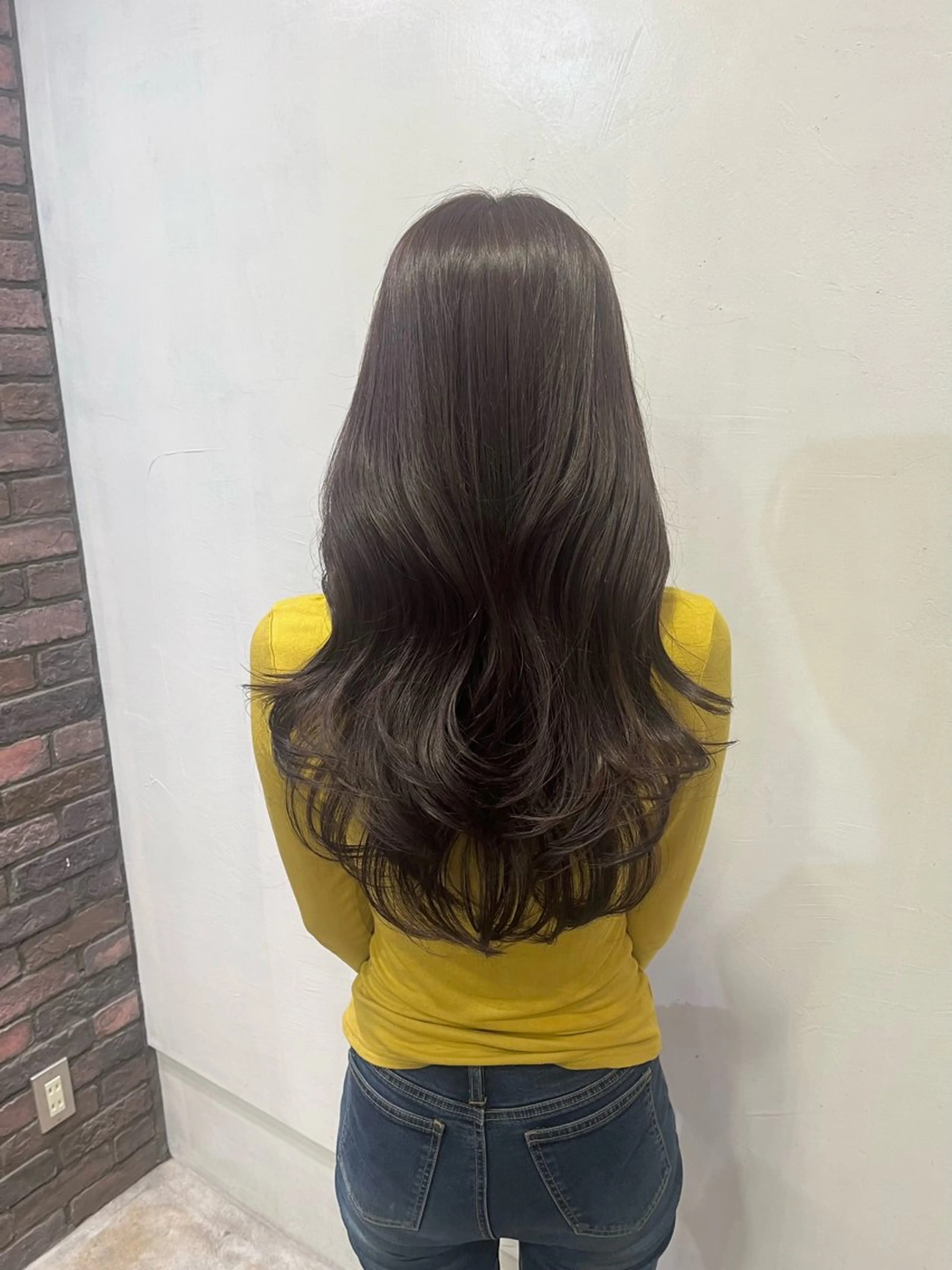 ロング カット ヘアカラー トリートメント 髪質改善×韓国ヘア 🫧天神美容室のヘアスタイル