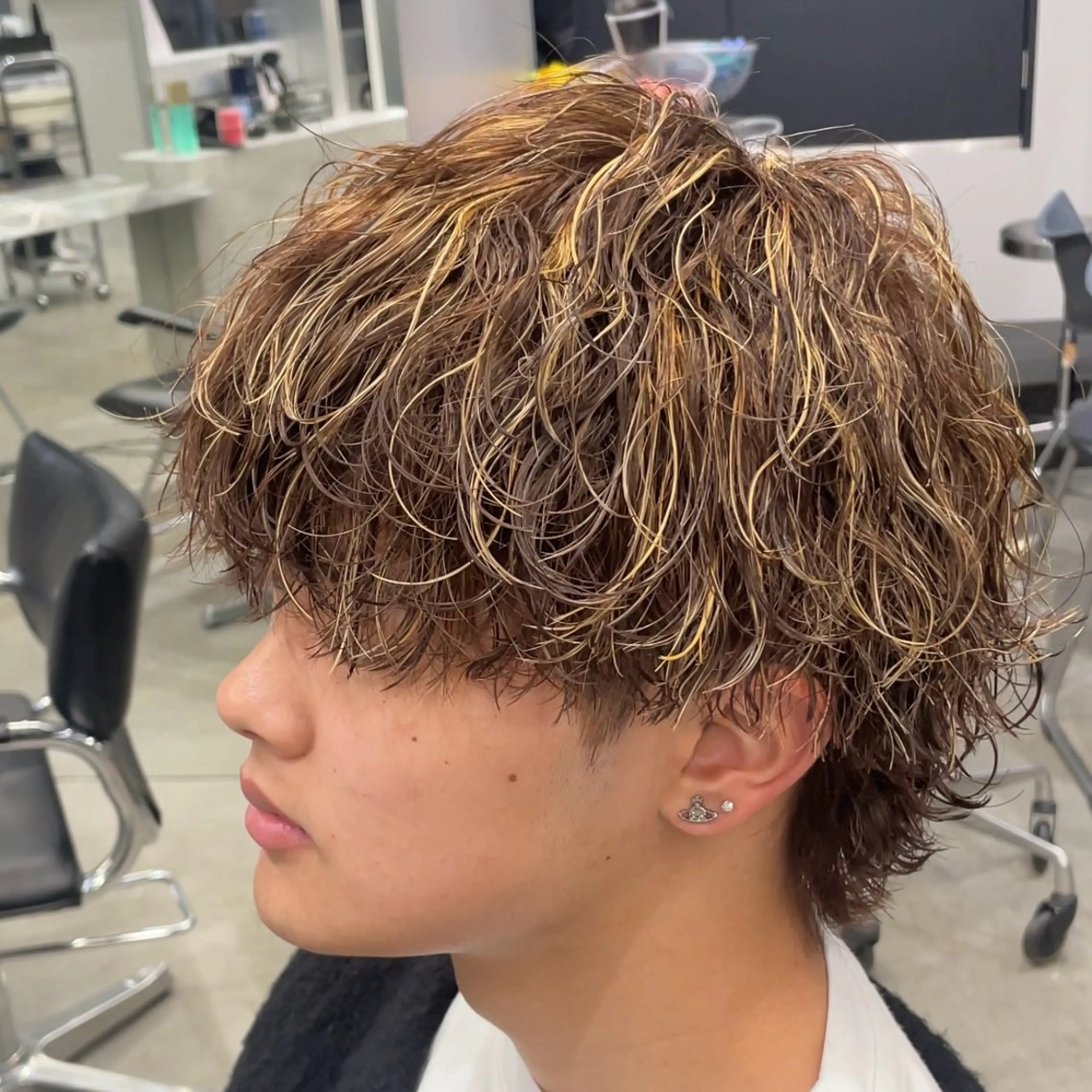 セミロング カラー ヘアアレンジ メンズ fifth 石川 凪のヘアスタイル