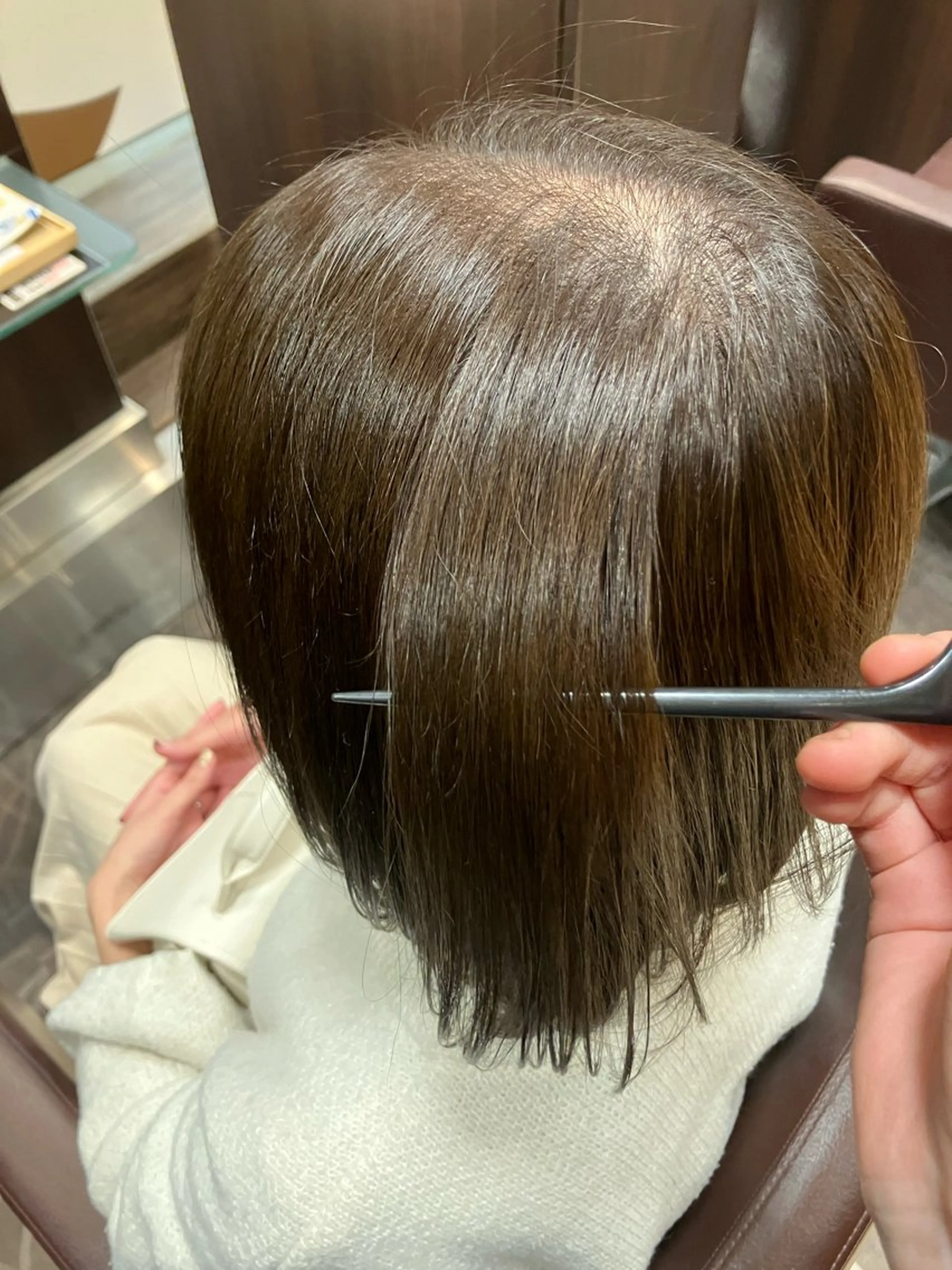 カラー ベージュカラー オリーブベージュ 小池 穂果/ 府中のヘアスタイル