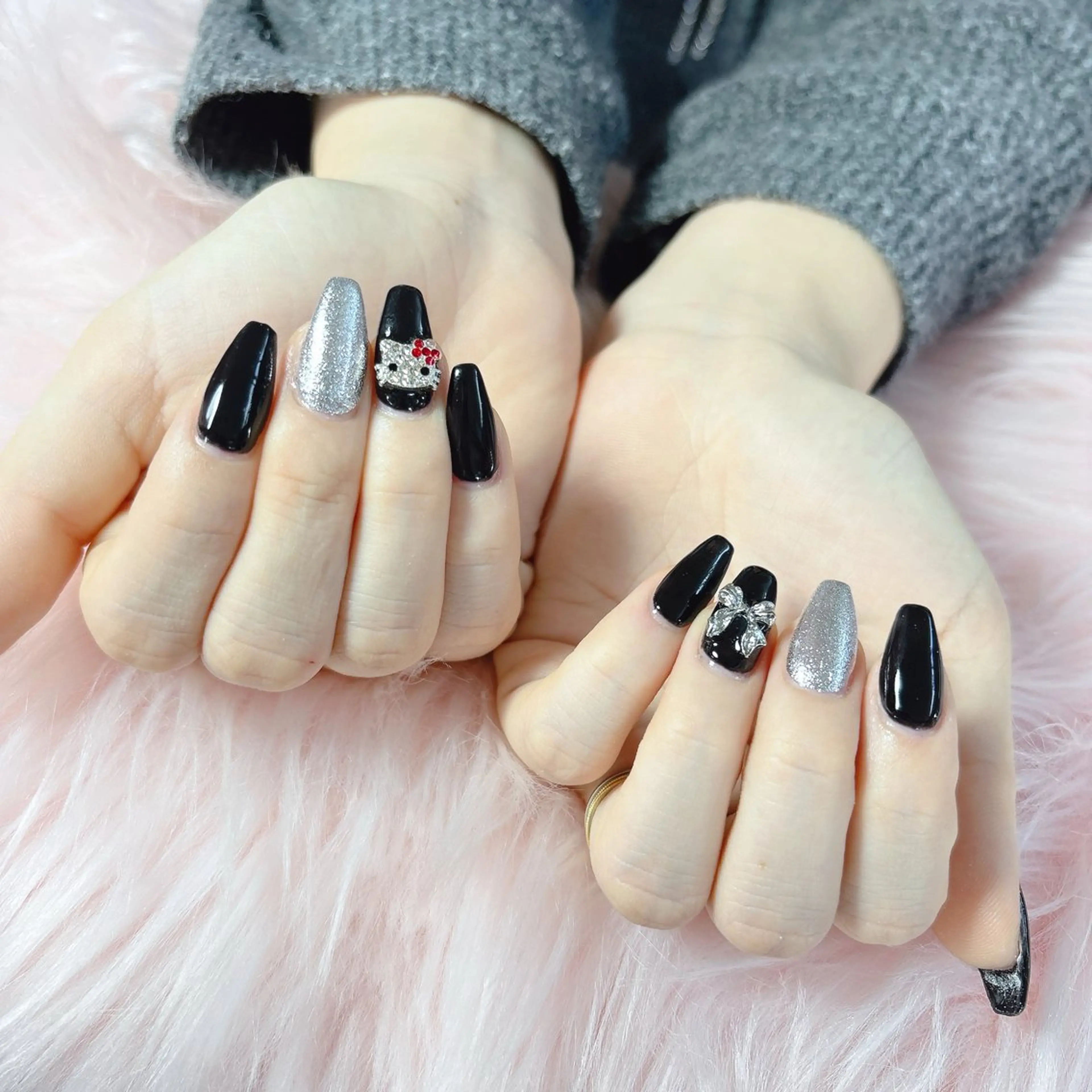 付け替えオフ無料/ケア込み/長さ出し10本まで◎1本あたり＋300円🎀ワンカラー/ラメグラ💛の写真