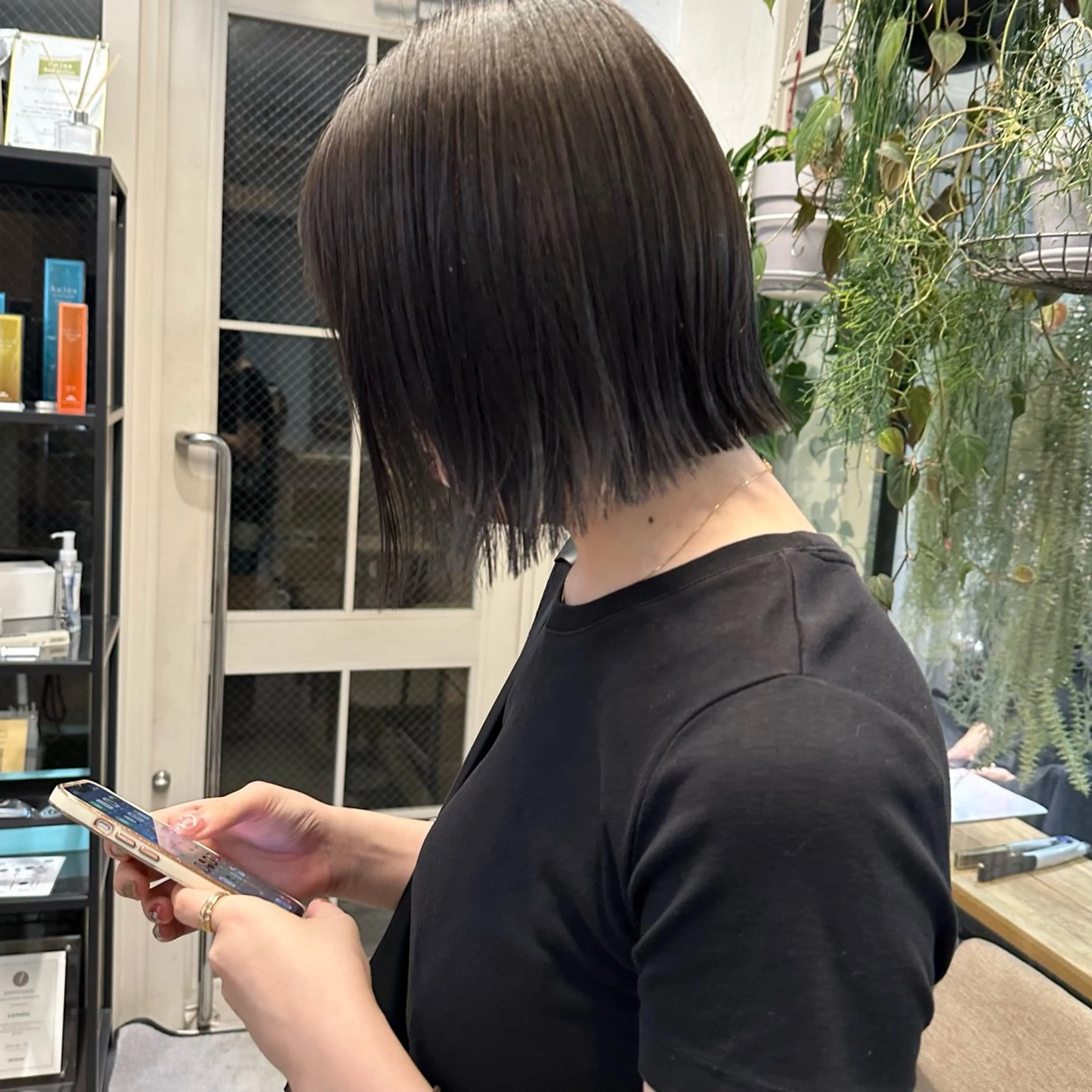 ショート カラー ボブ 艶ストレート✨透明感 カラー🎀♡mariのヘアスタイル