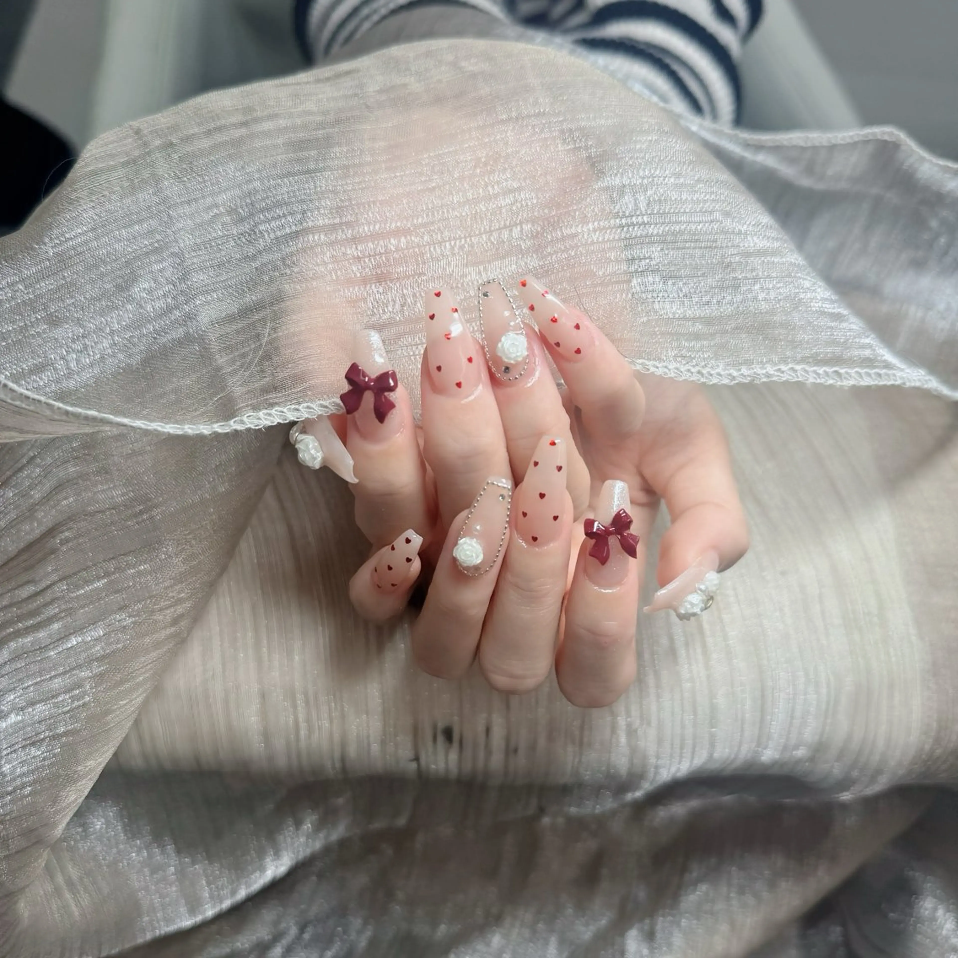 ネイル ジェルネイル 韓国ネイル マグネットネイル ネイルチップ 冬ネイル Lenie Nail Salonのネイルデザイン