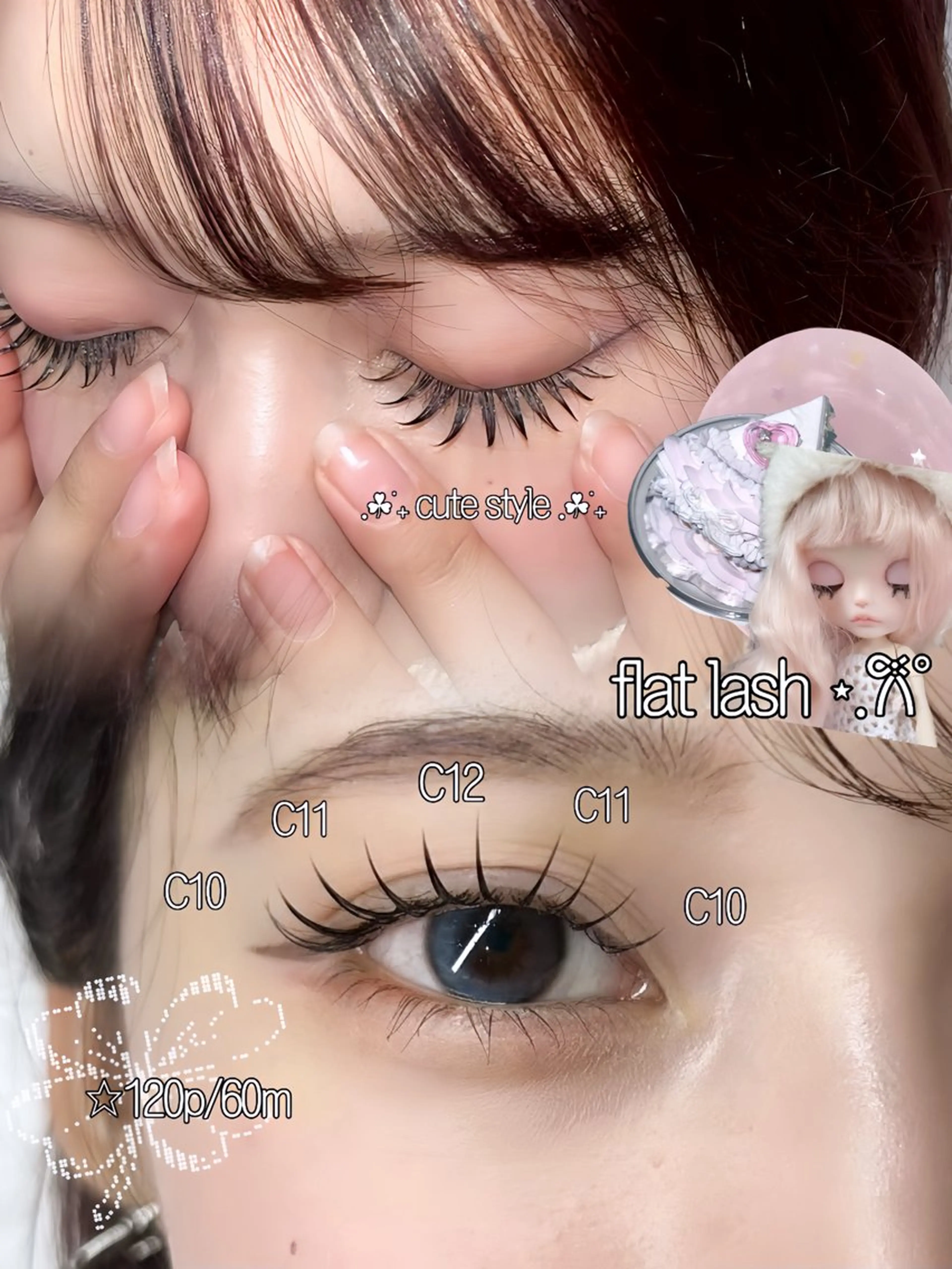 マツエク・マツパ フラットラッシュ ナチュラル ☆eyelist _miu☆のマツエク・マツパデザイン